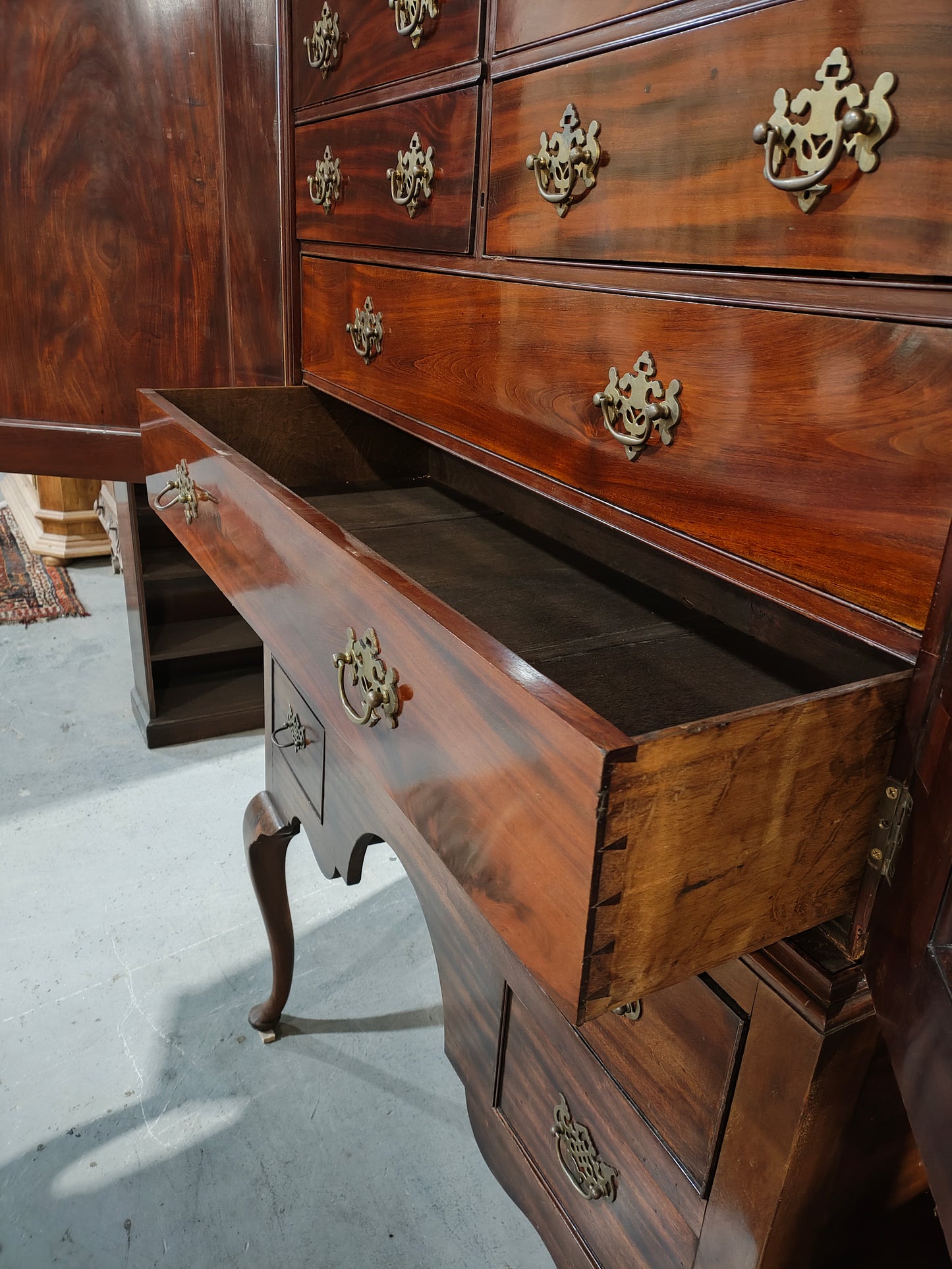 English Mahogany Chest On Stand