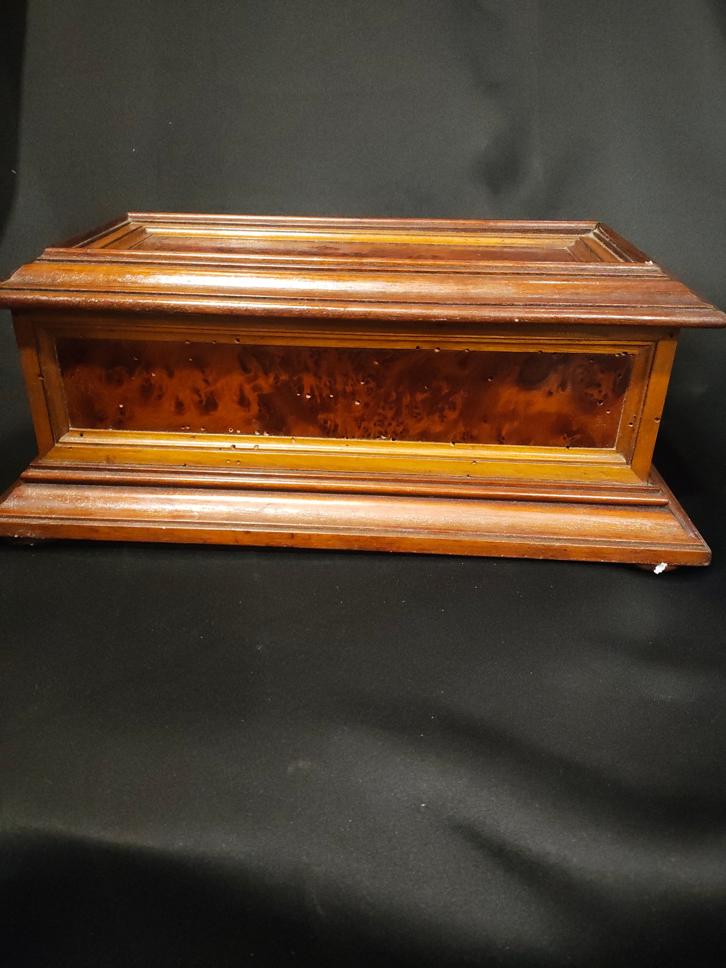 Victorian Burl Veneer Jewelry or Document Casket Box