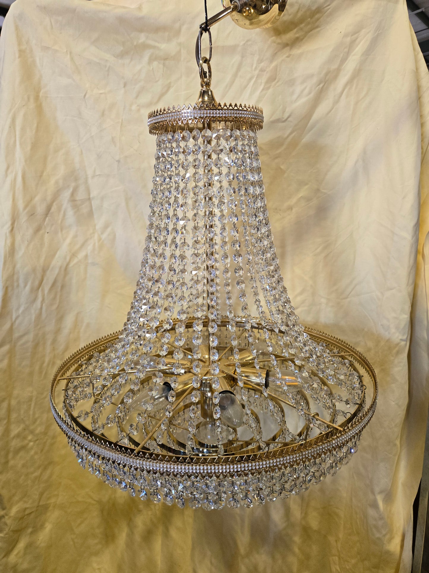 Vintage Empire basket chandelier
