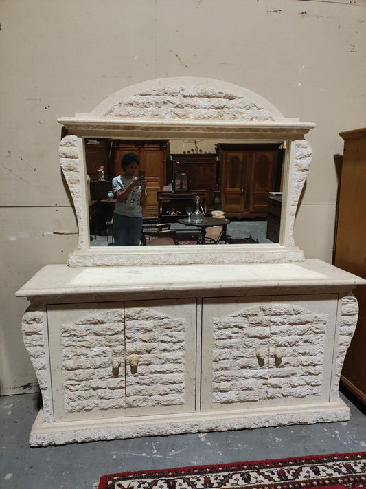 Mid 1900s Stone Credenza