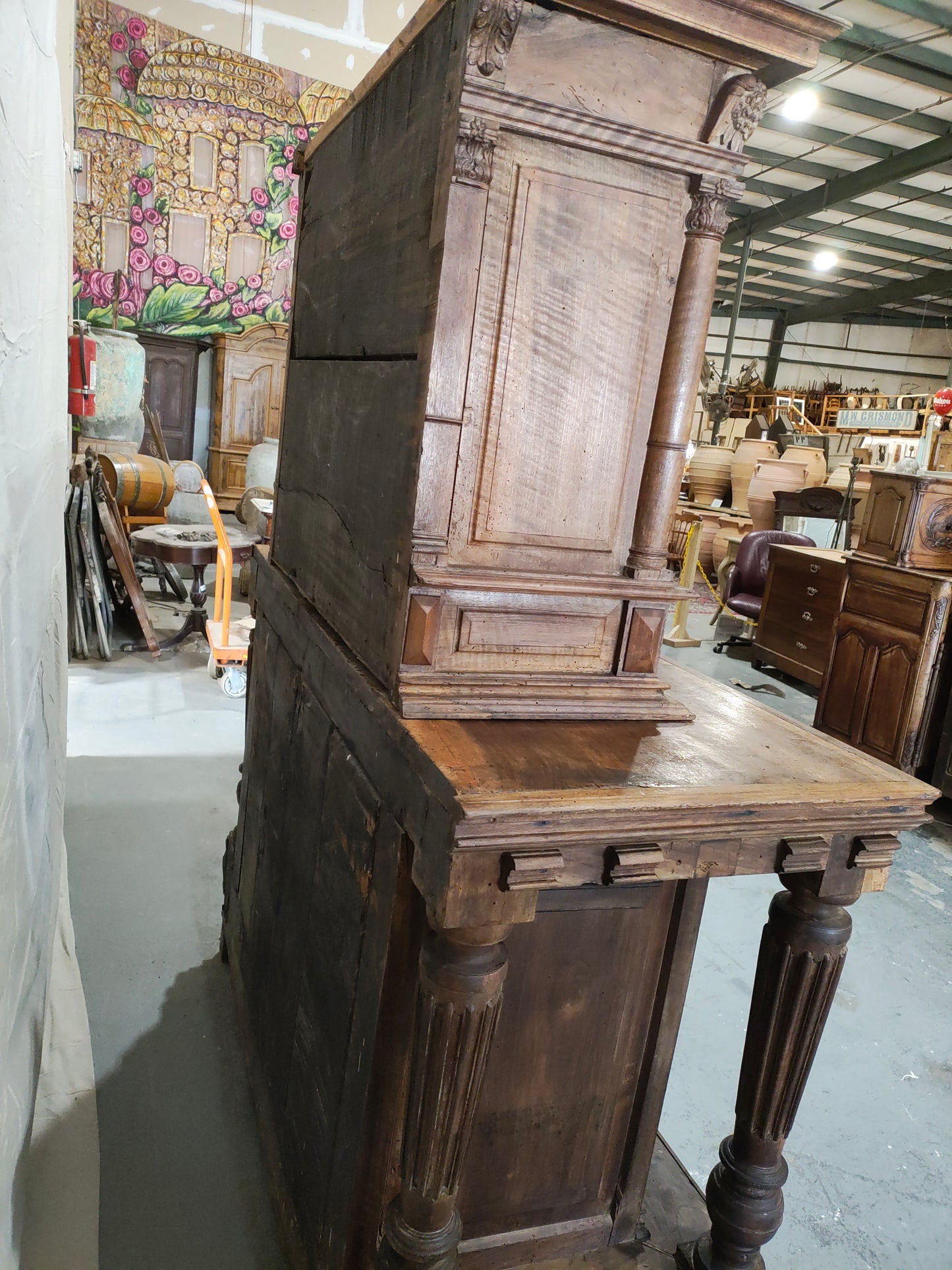 18th Century French Provincial Walnut Buffet à Deux Corps