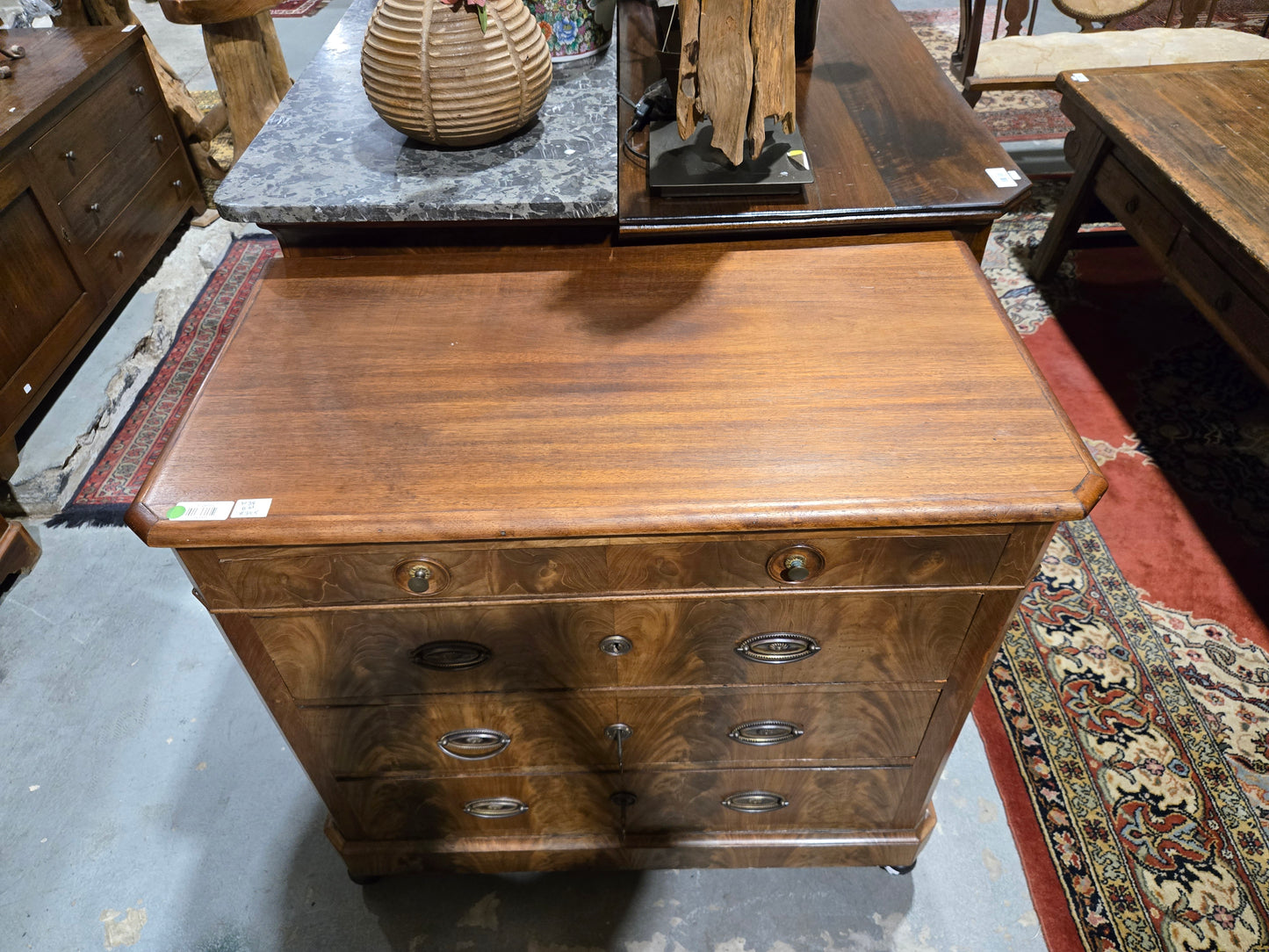 1860s Second Empire French Mahogany Commode