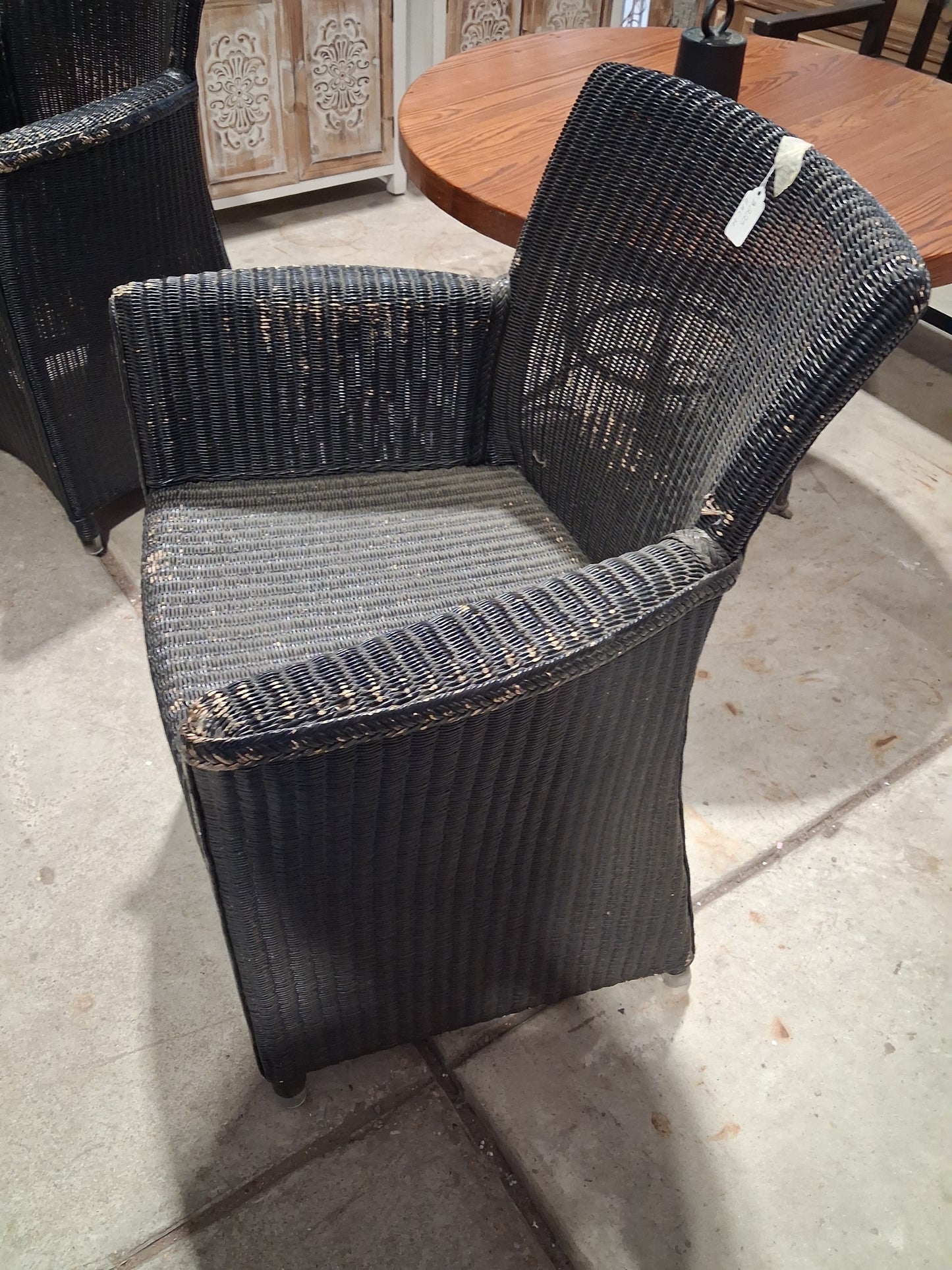Black Lloyd loom armchair