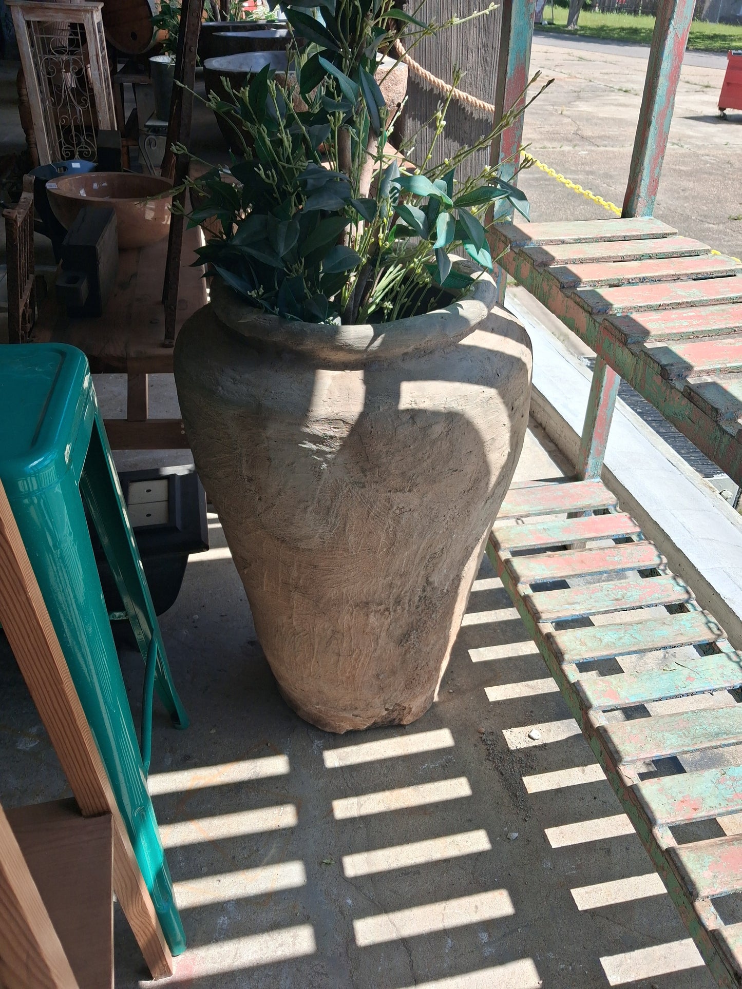 Indian water jug with a tree