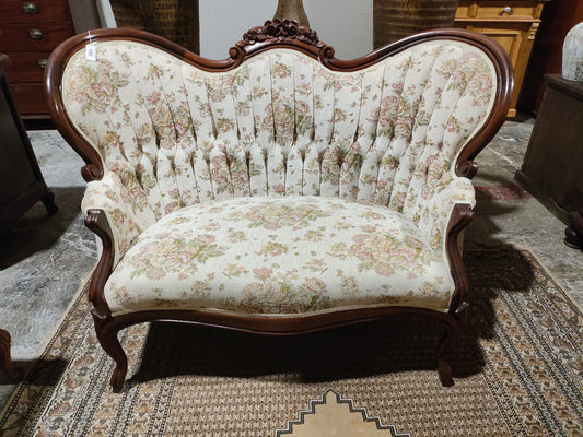 Mid 1800s Victorian style love seat