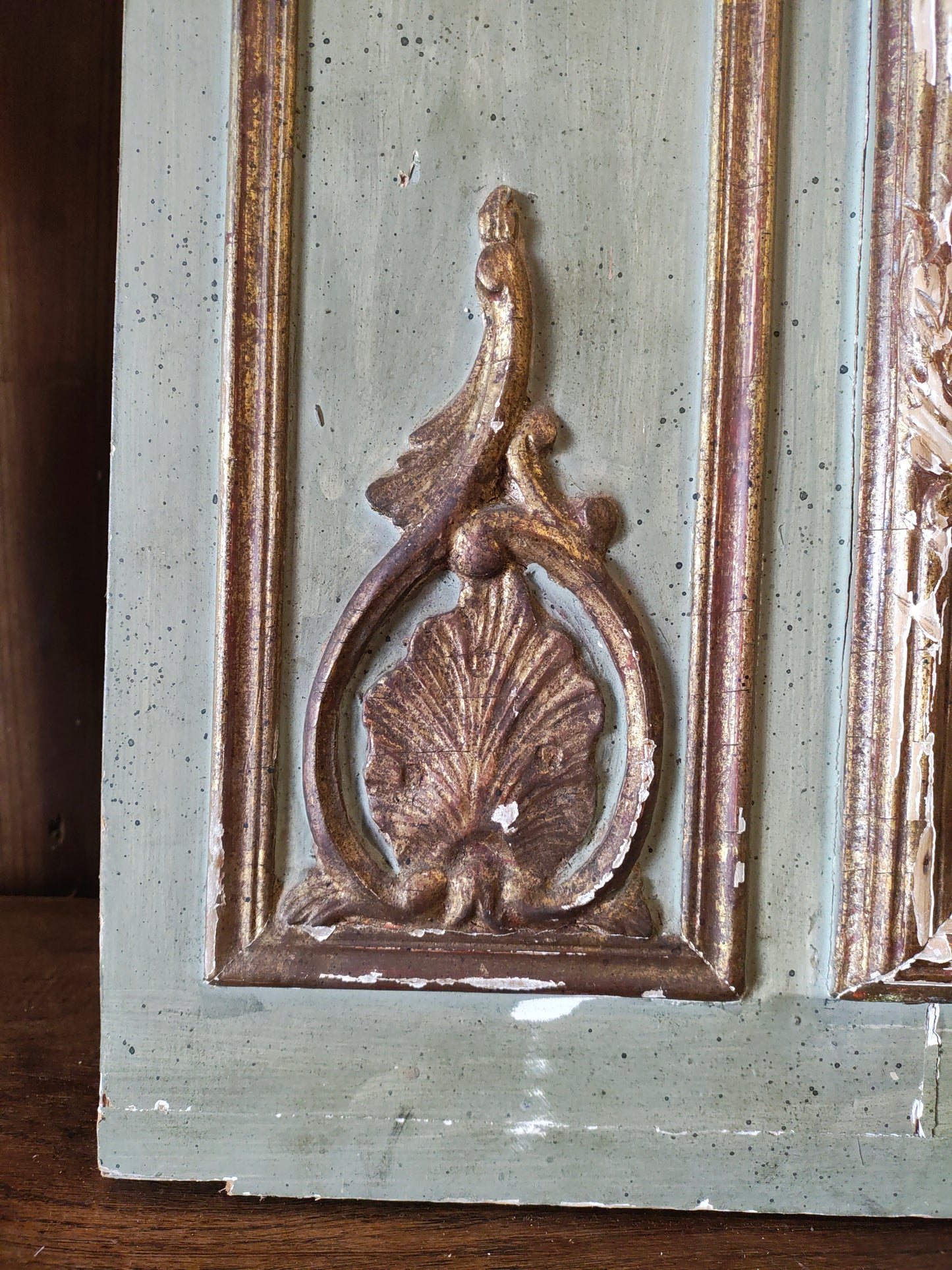 Mid-19th Century French Louis XV Style Trumeau Mantel Mirror with Pastoral Painting