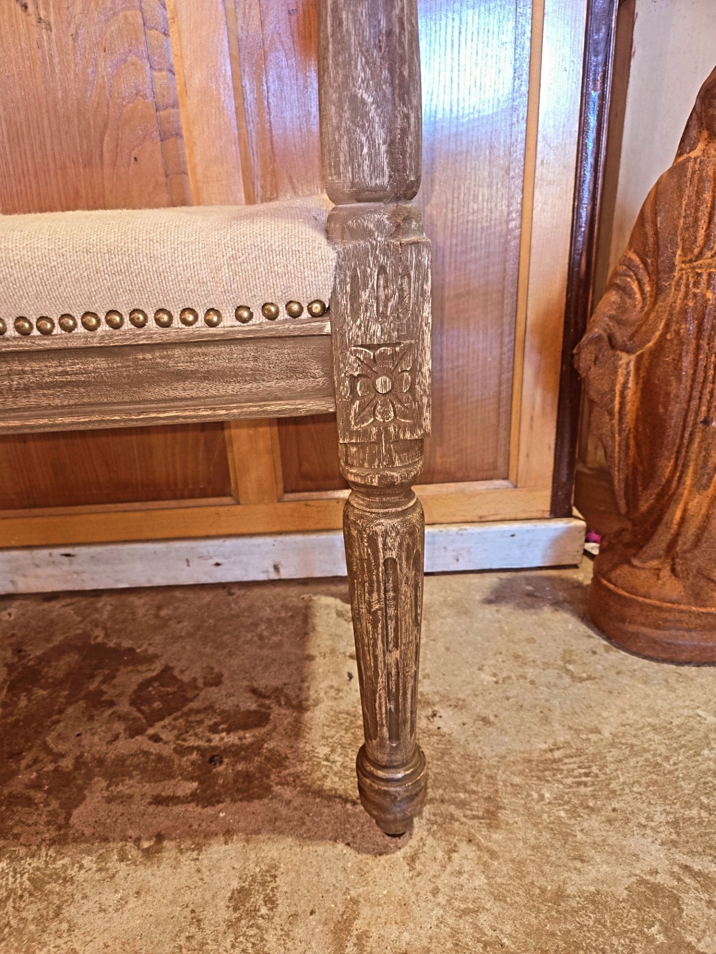 French Upholstered Bench