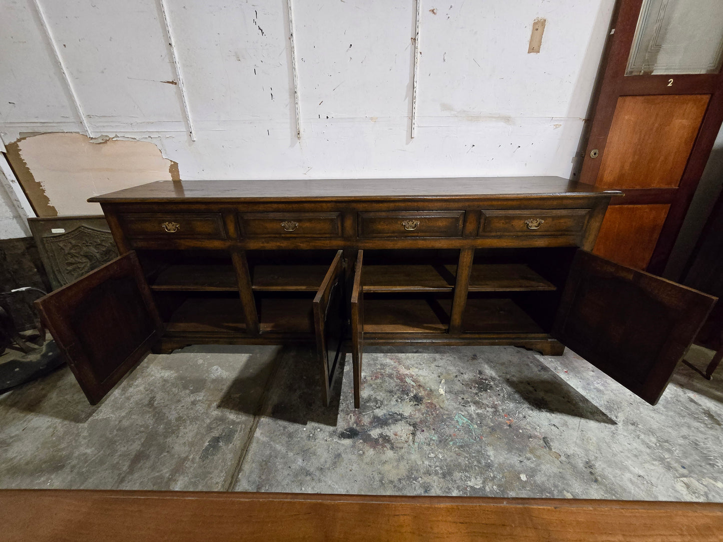 Early century Louis XV oak sideboard