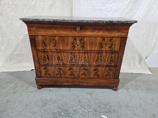 Mid 1800s Louis Phillippe commode with Marble