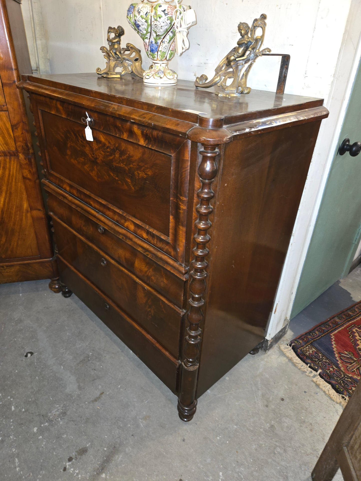 1880s German Mahogany Desk