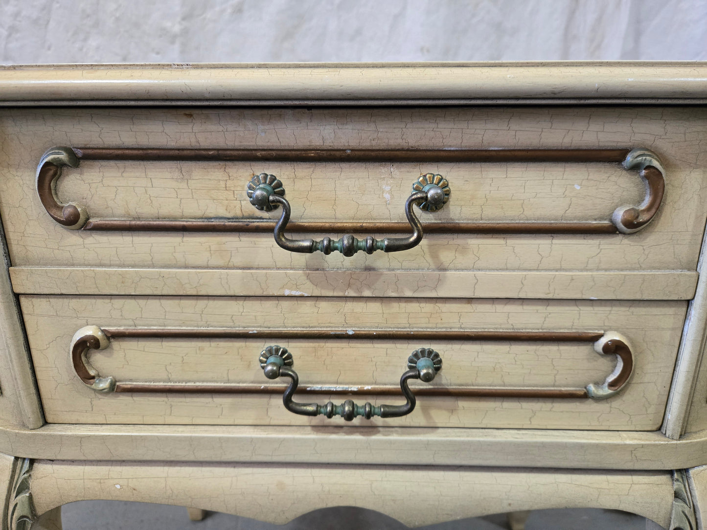 Mid Century Louis XV Nightstand Pair