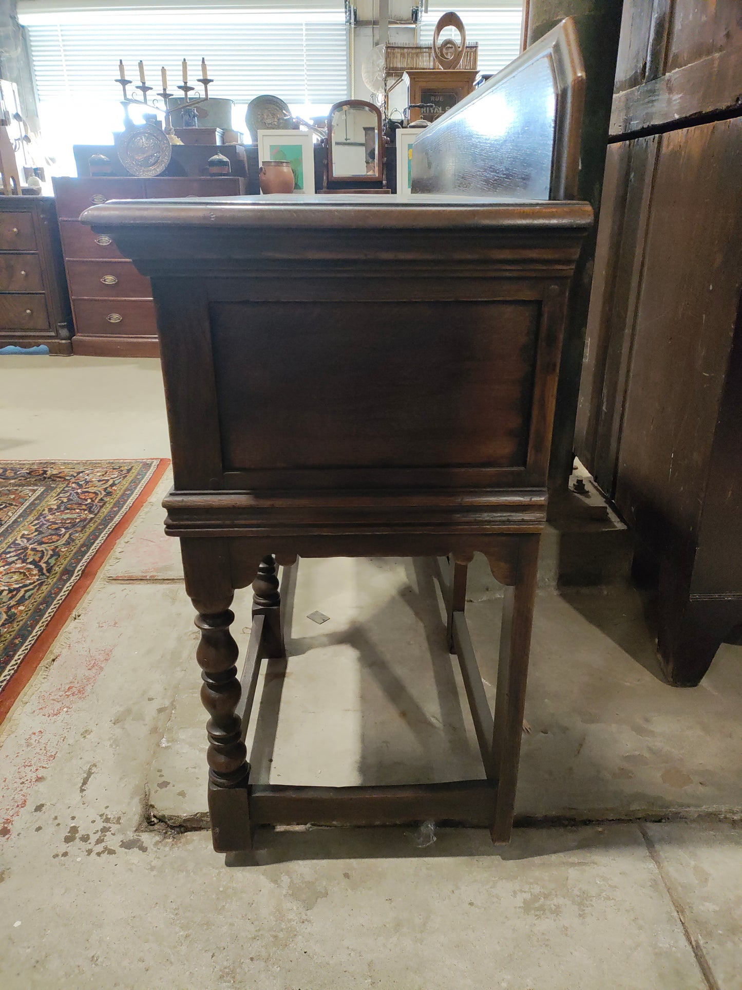 Early 20th Century Jacobean Revival Oak Server Console