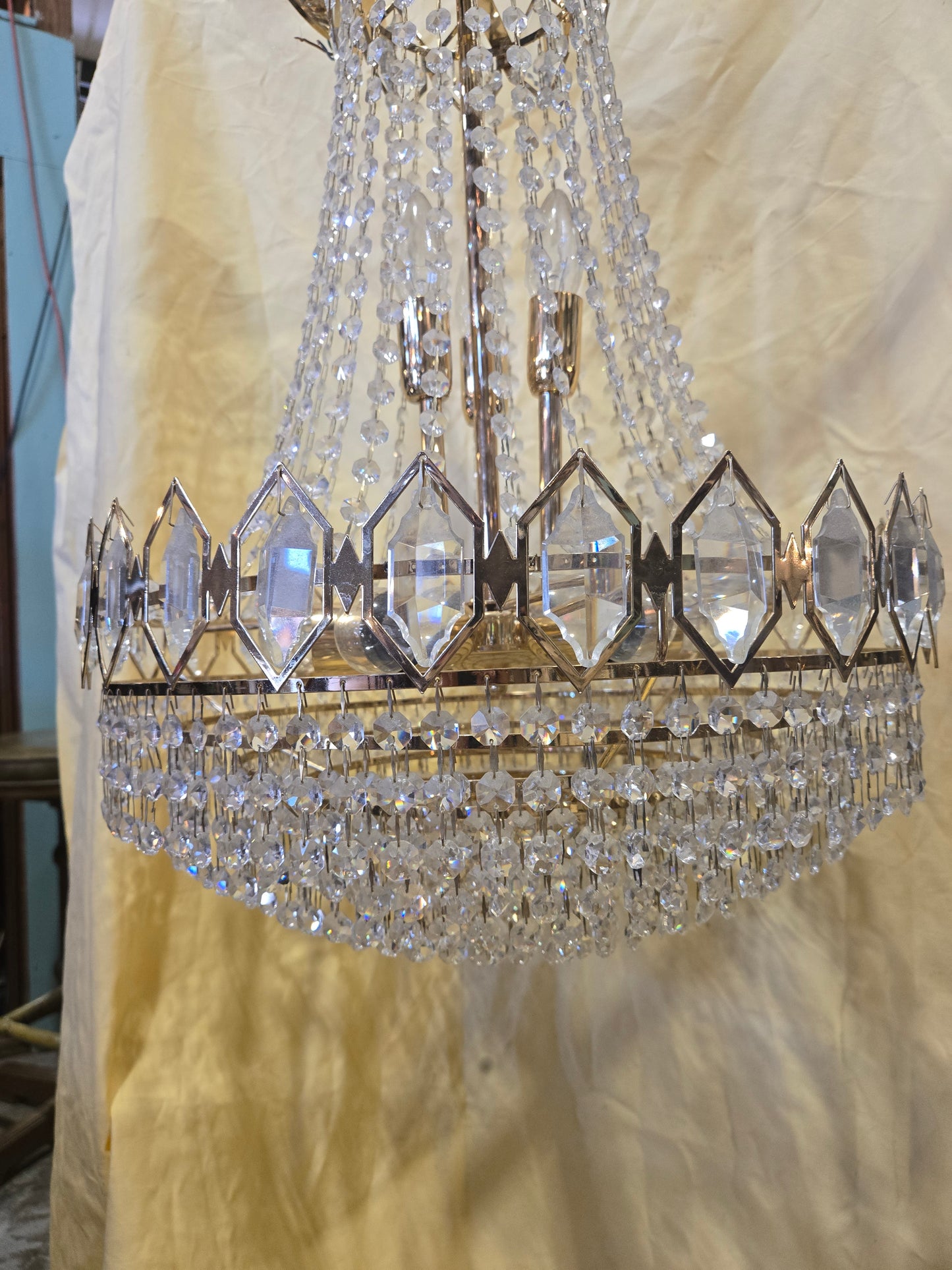 Vintage Empire tent chandelier