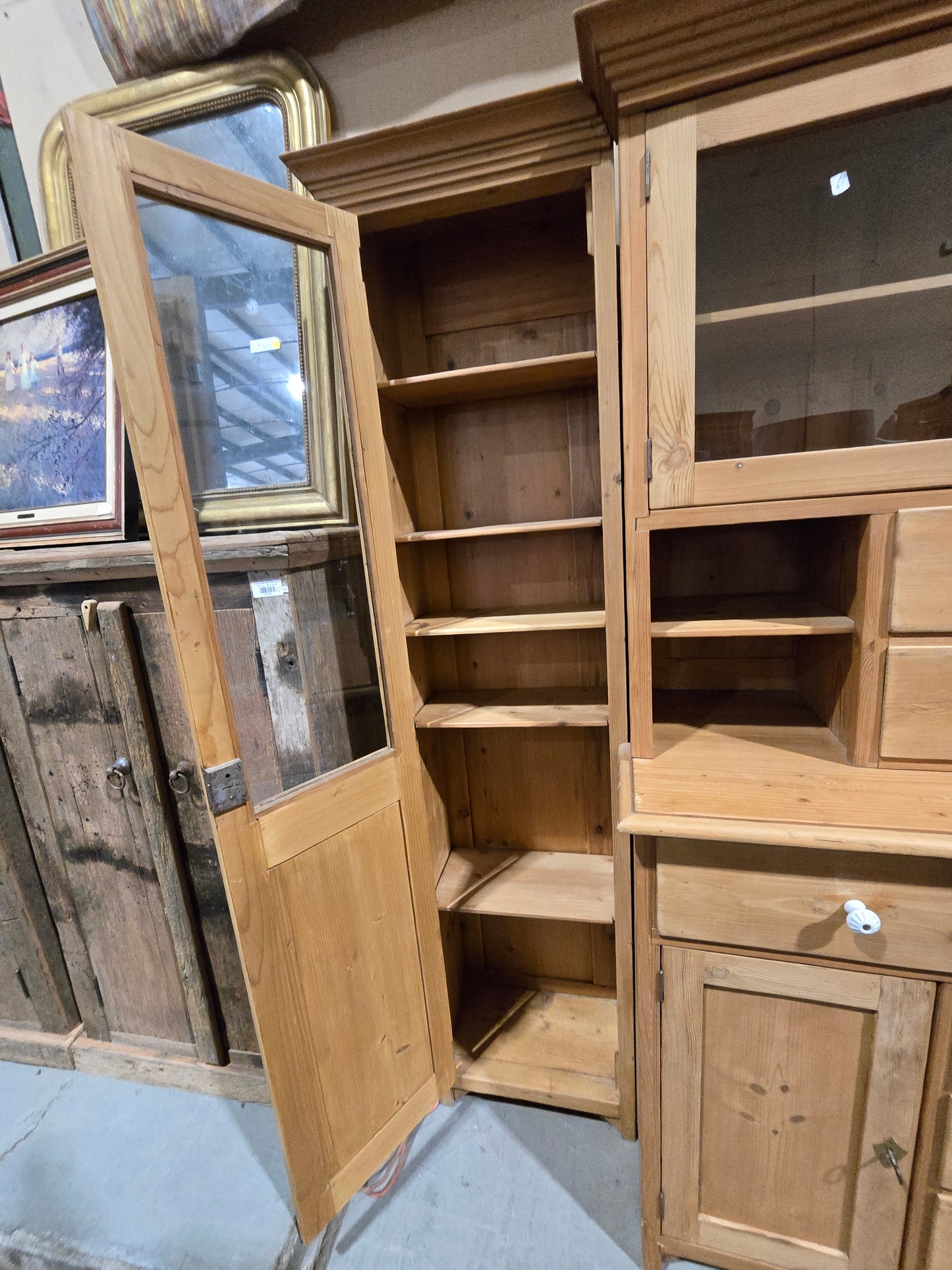 1880's German Pine Hutch