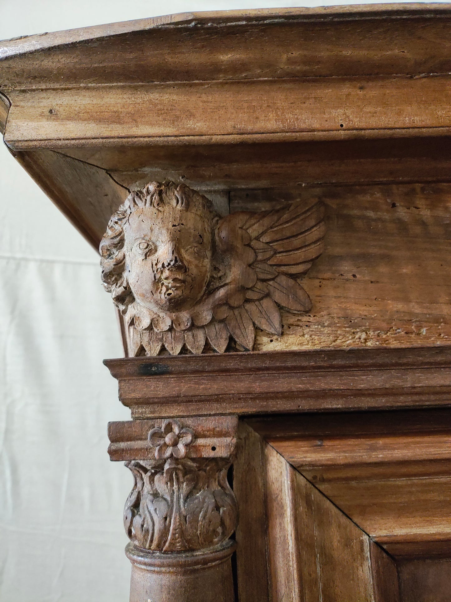 18th Century French Provincial Walnut Buffet à Deux Corps