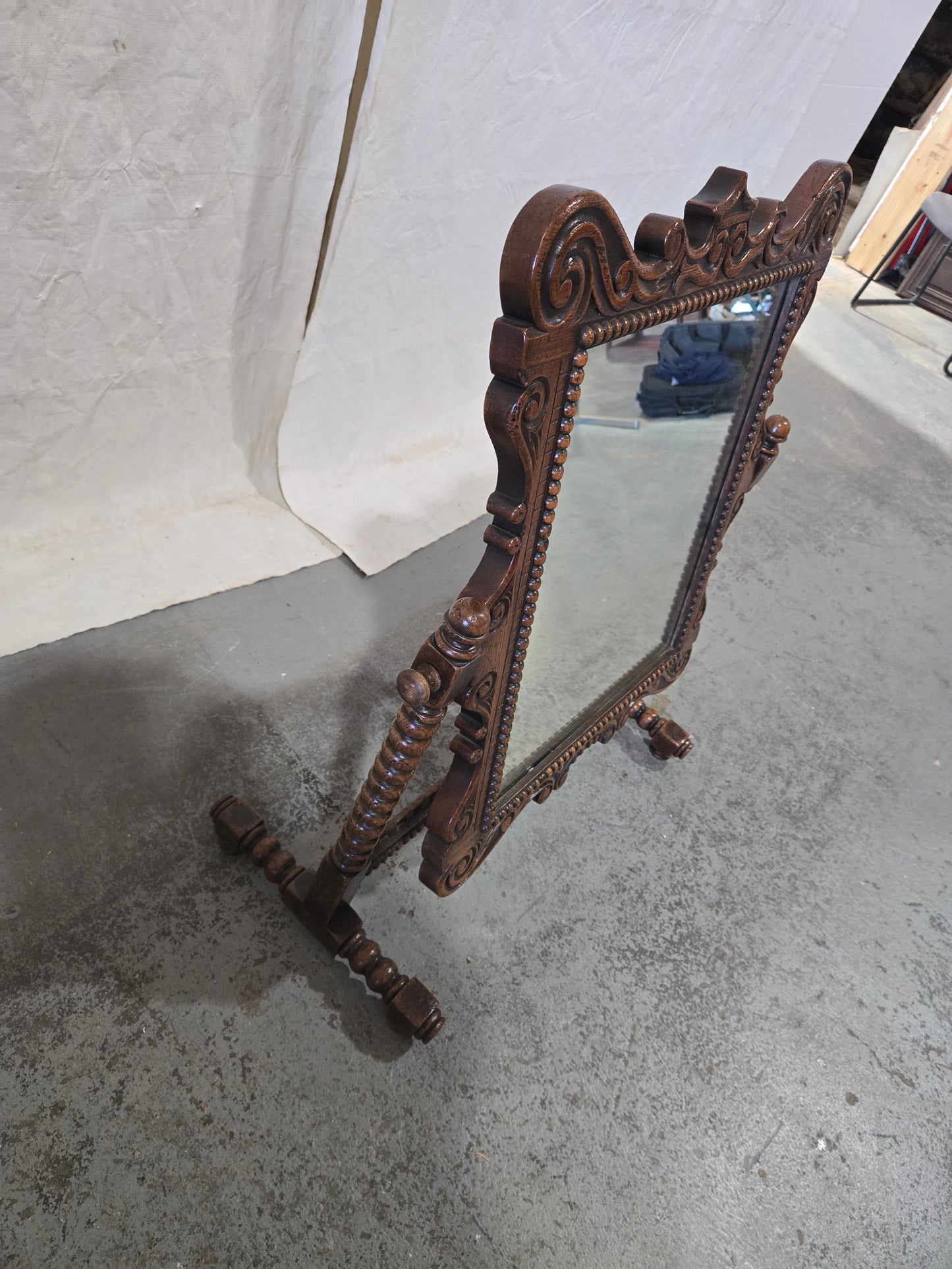 Early Century Louis XV Oak Mirror