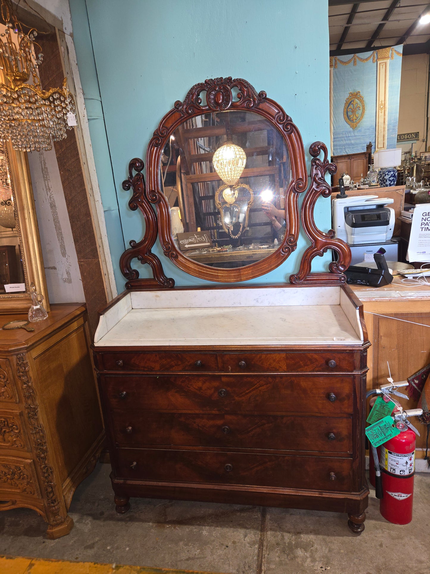 Late 1800s Rococo Vanity