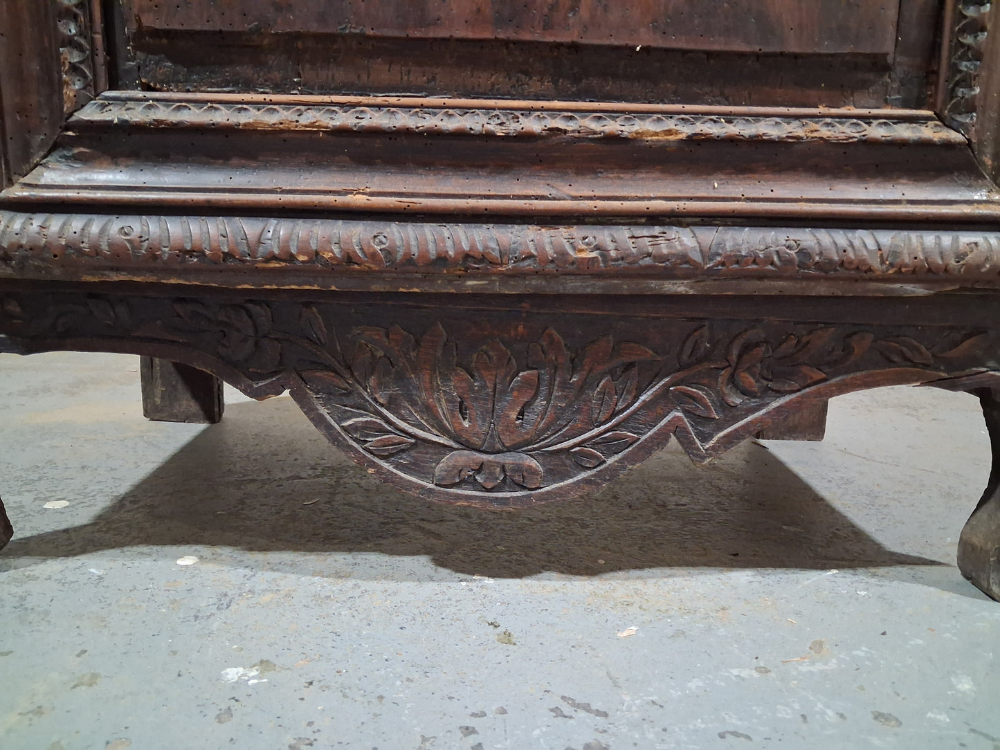 French Renaissance Revival Oak Bonnetière Cabinet, Circa 1880s