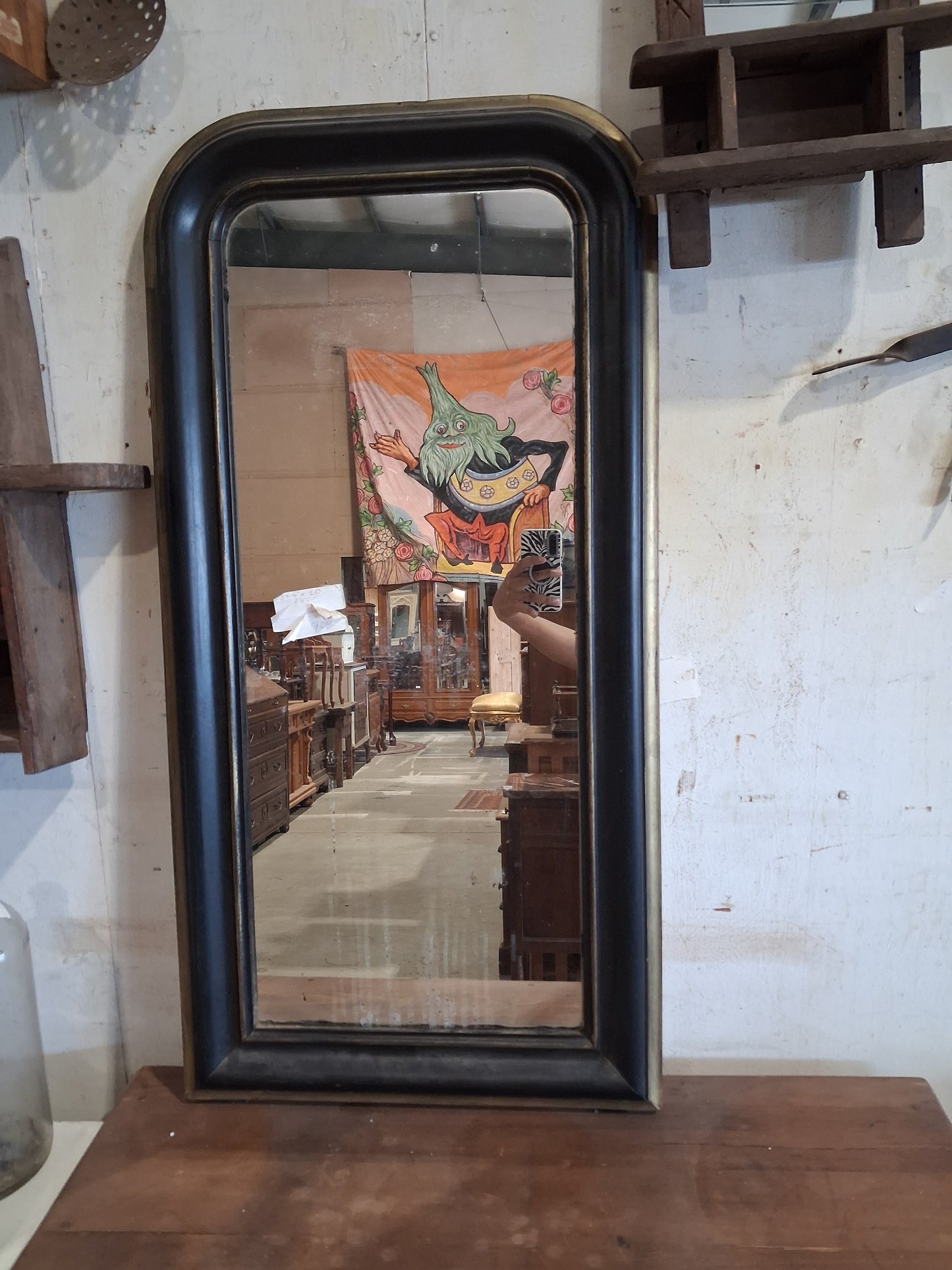 Black & Gold Louis Philip mirror