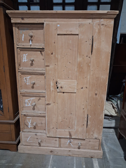 Pine cupboard with drawers