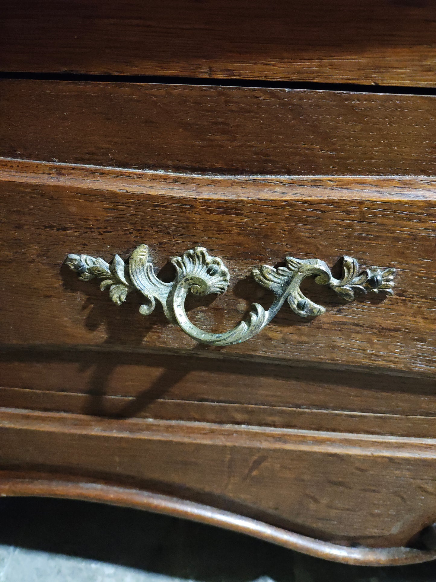 Antique French Louis XV Revival Triple-Door Mirrored Armoire