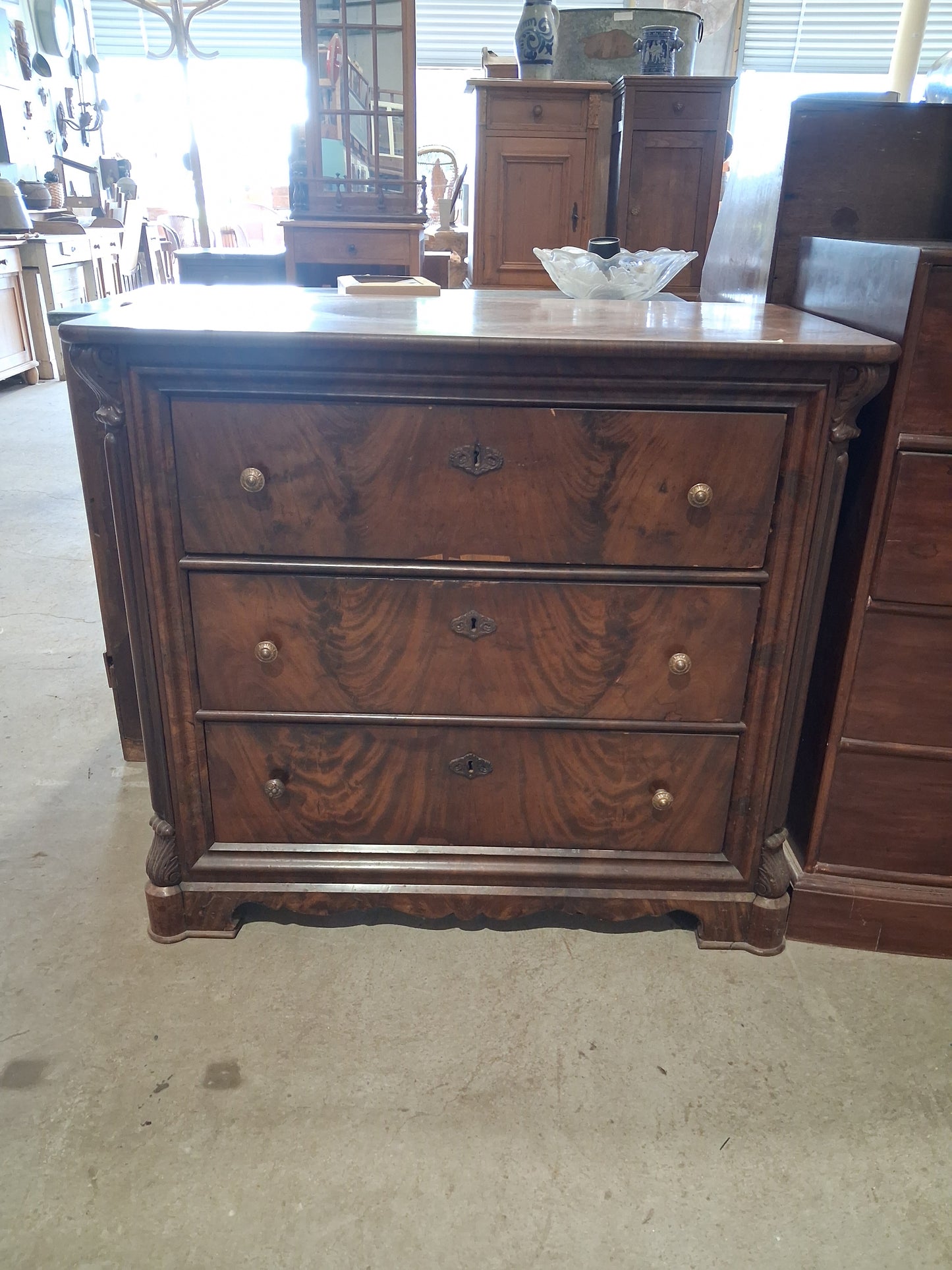 19th Century Empire Style Mahogany Chest of Drawers