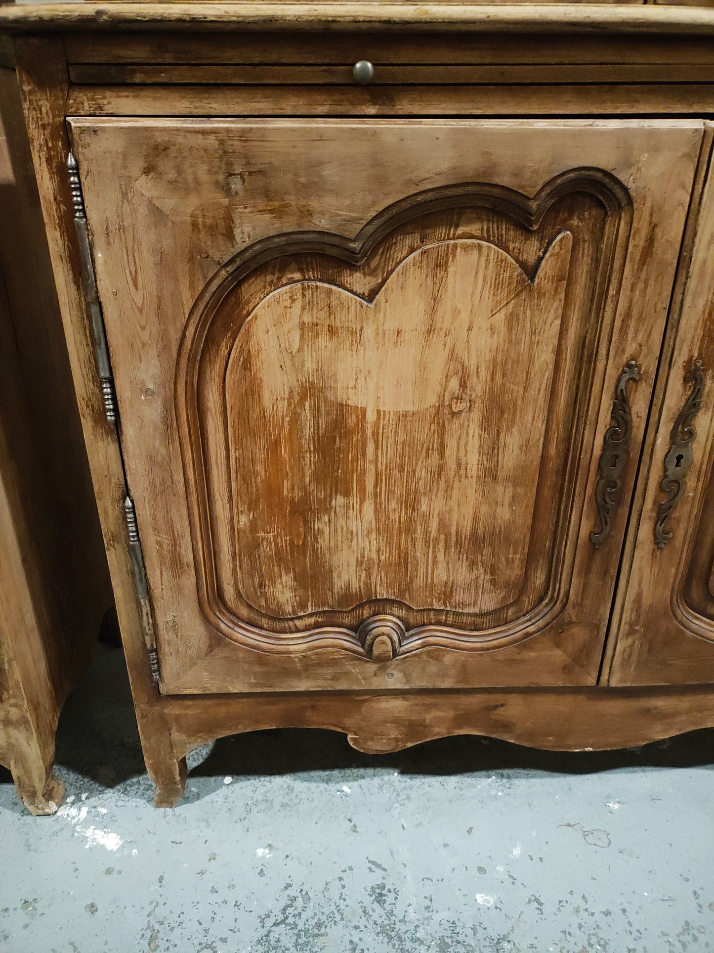 Monumental Mid-20th Century French Provincial Bibliothèque Wall Unit