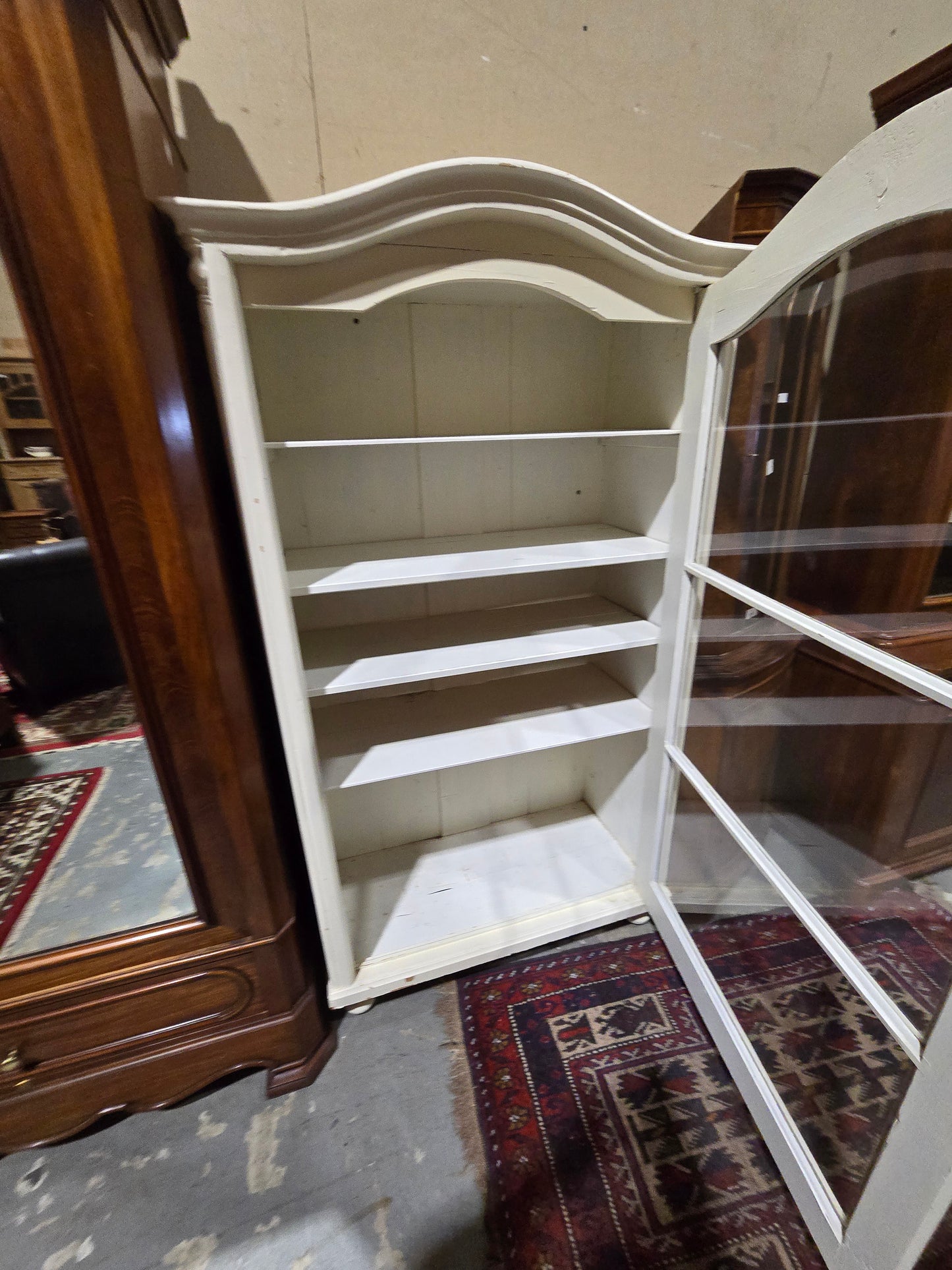 German Painted Display Cabinet