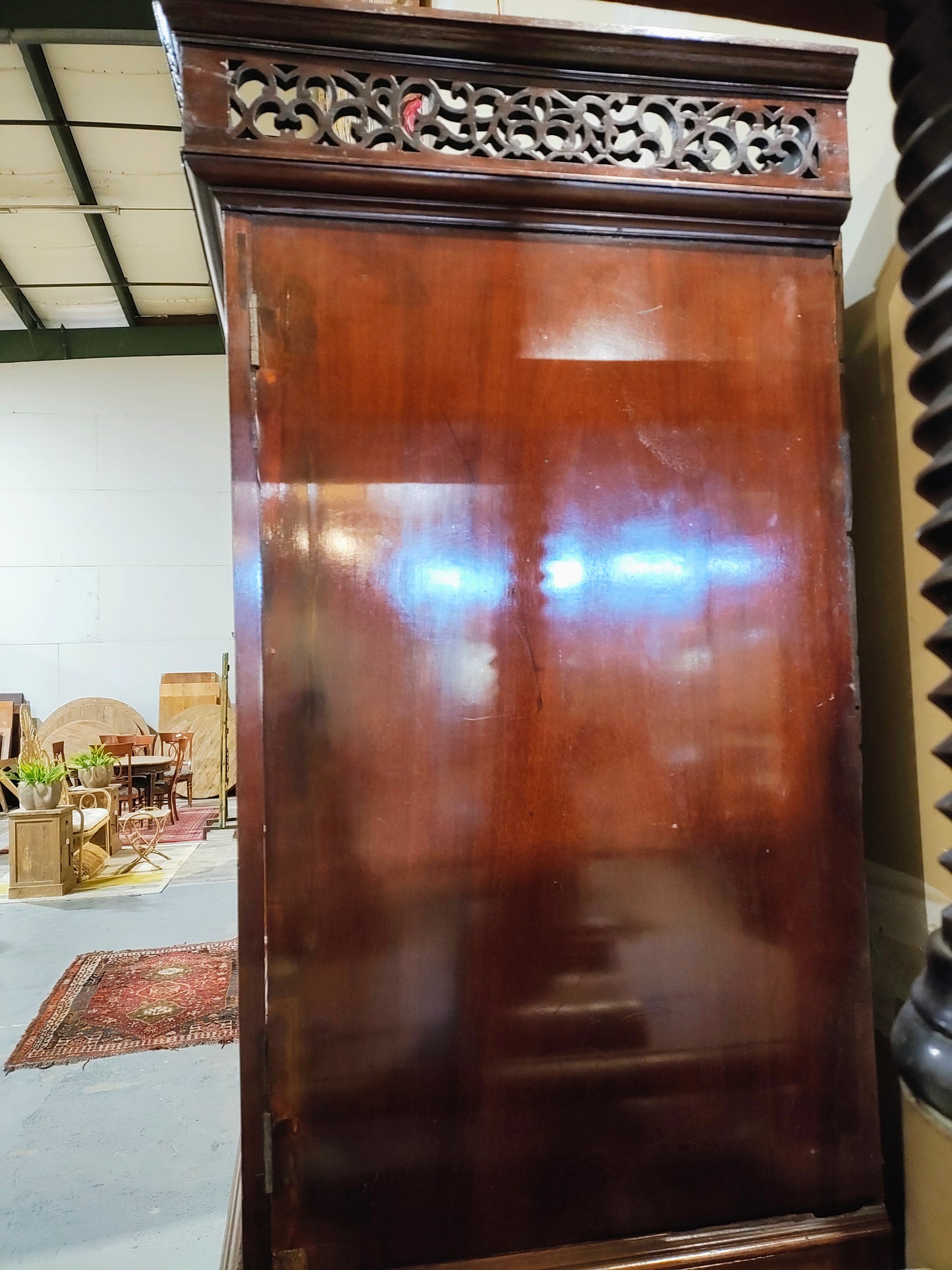 English Mahogany Chest On Stand