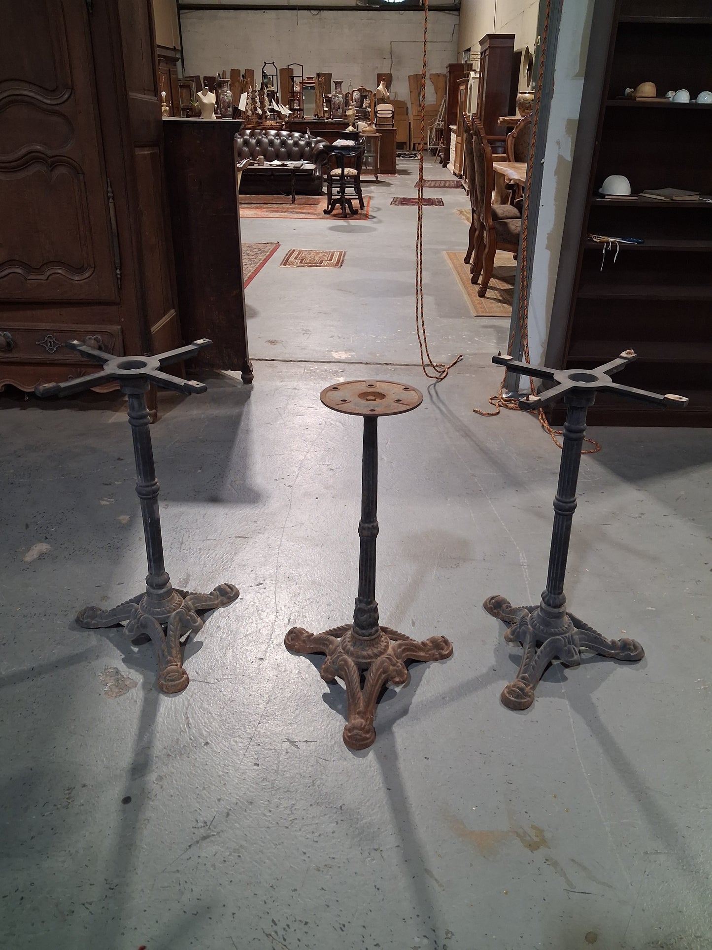 Cast iron bistro table bases