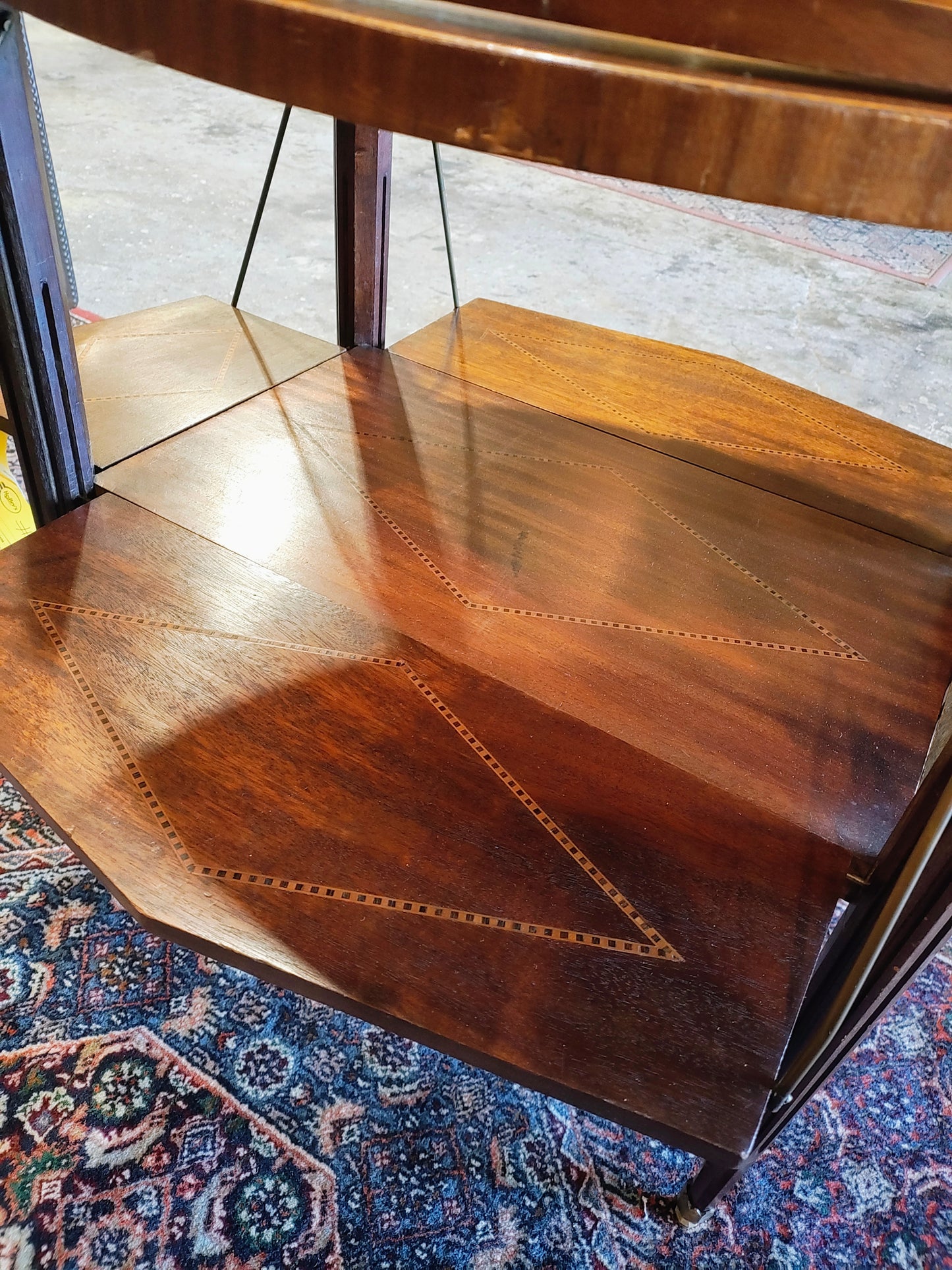 French Art Deco Walnut Tray Table