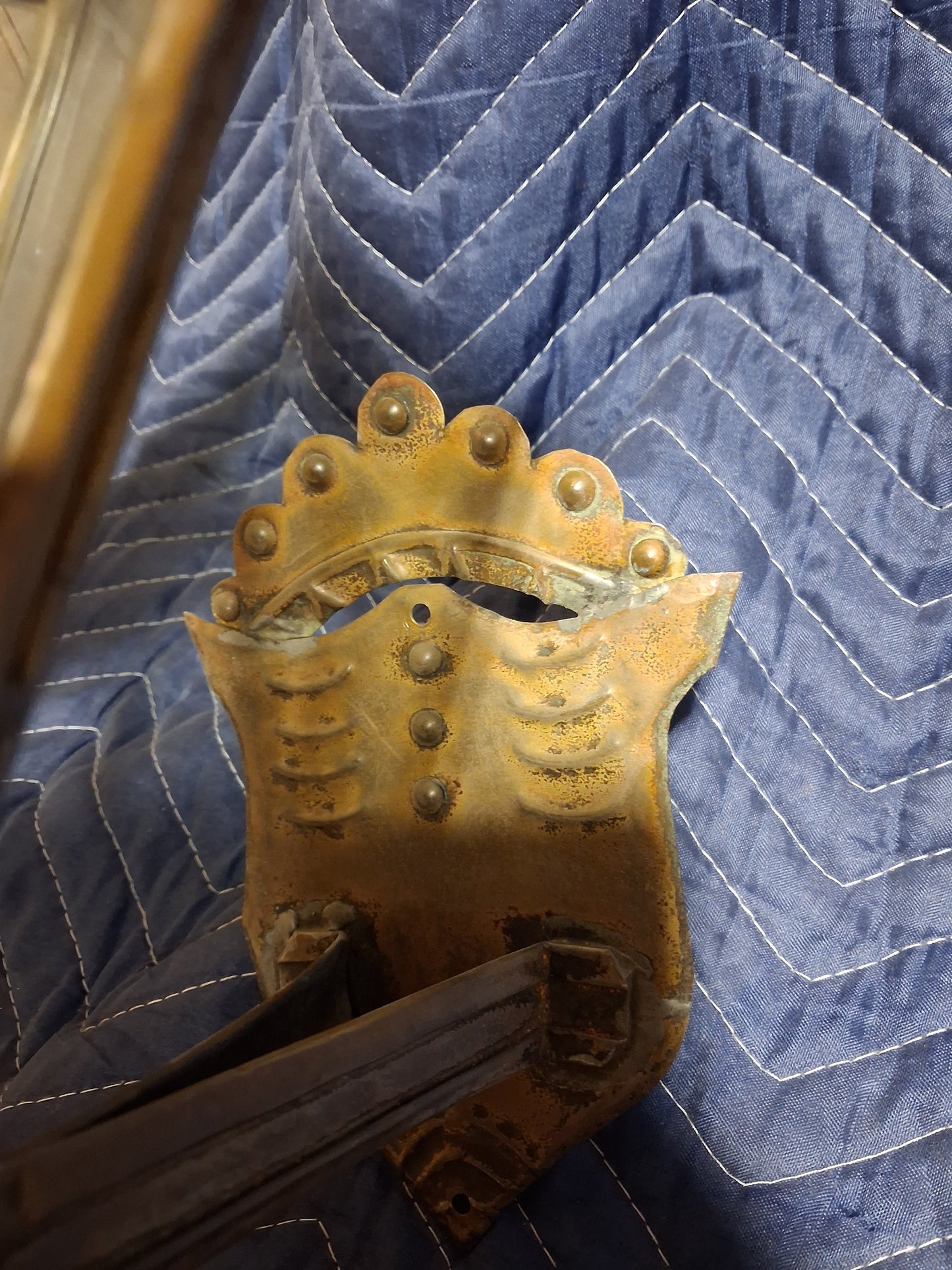 Pair of Antique French Brass and Glass Lantern Wall Sconces c. 1900