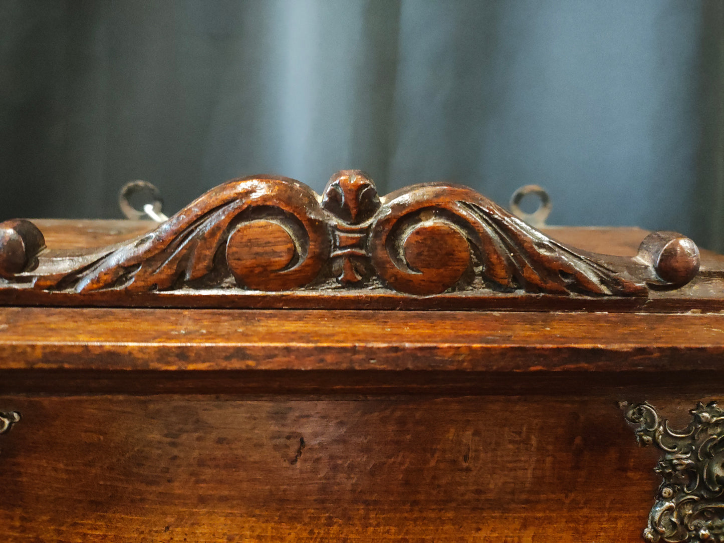 19th Century French Renaissance Revival Heraldic Knight Wall Cabinet / Comtoise Clock Case