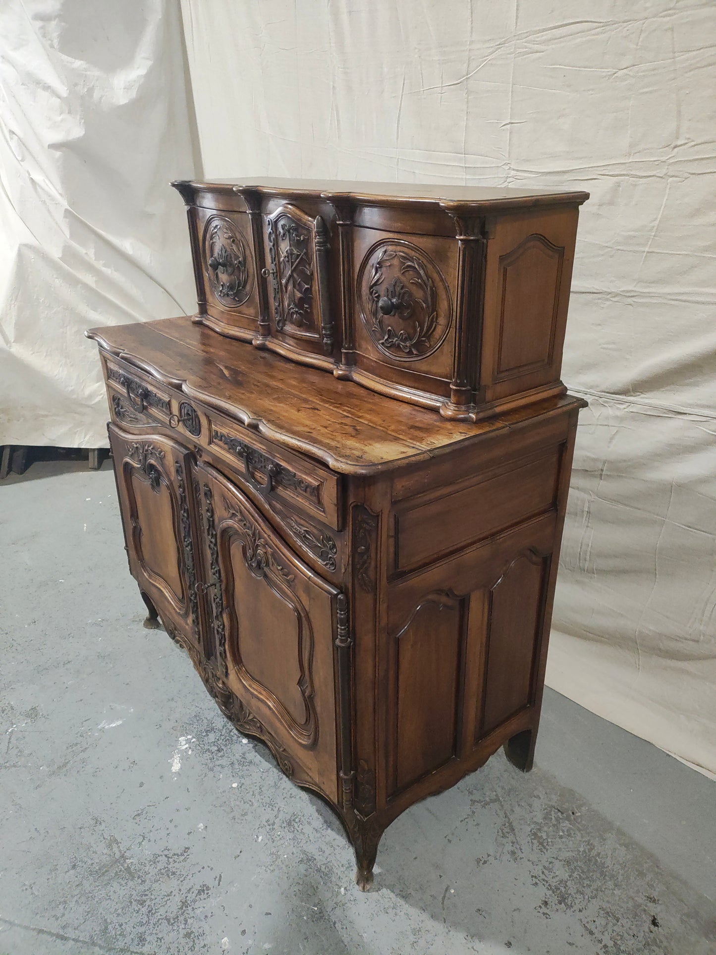 Mid-19th Century French Provincial Buffet à Deux Corps, Circa 1850