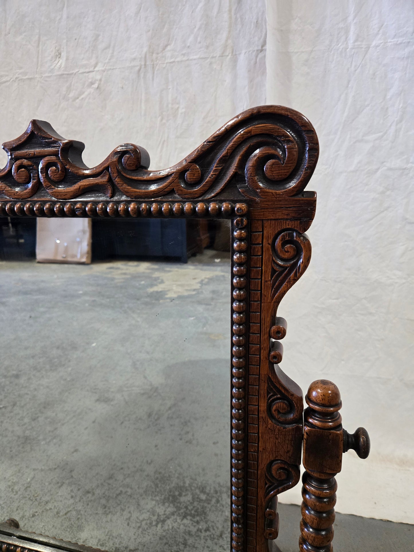 Early Century Louis XV Oak Mirror