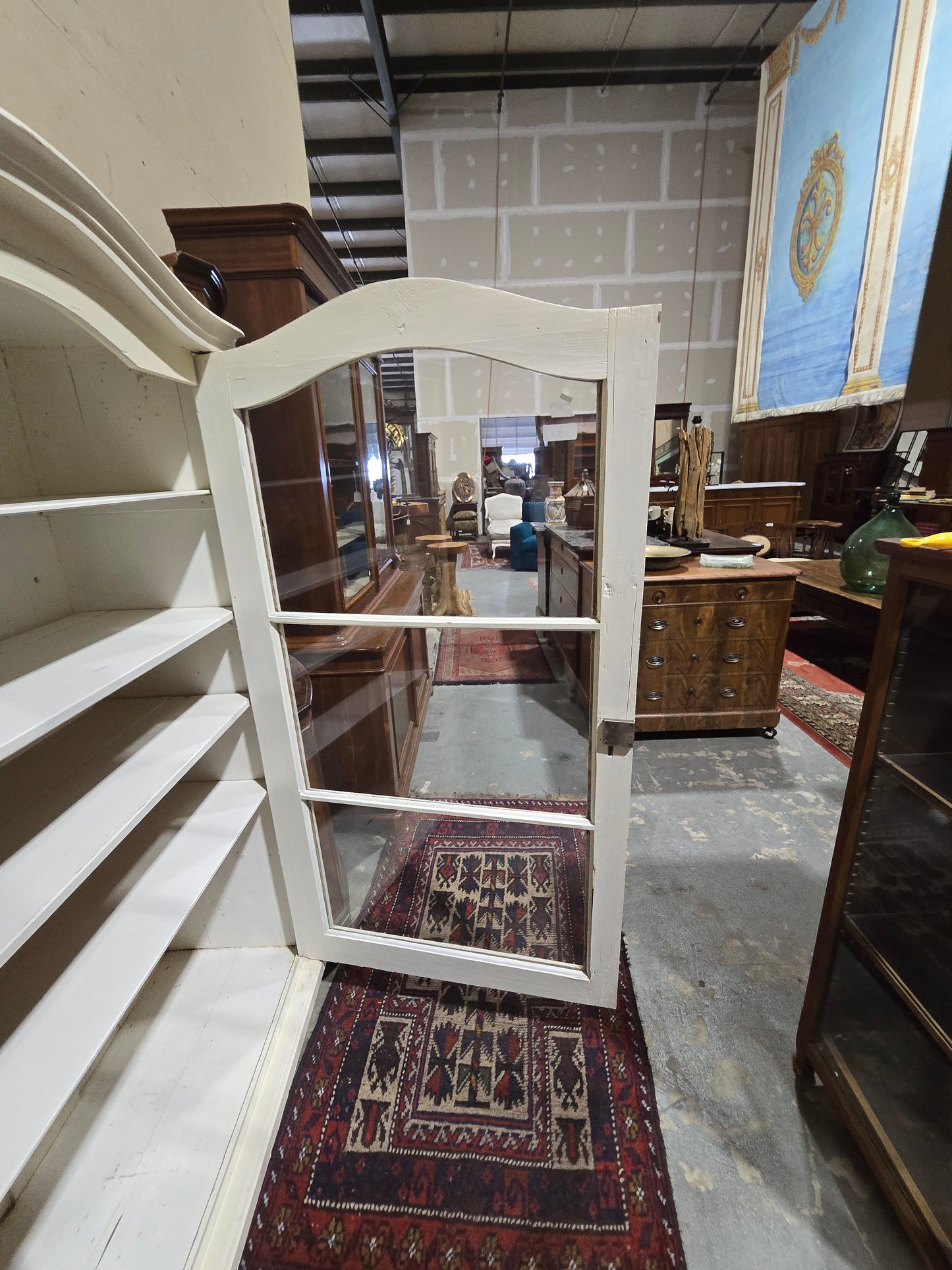 German Painted Display Cabinet