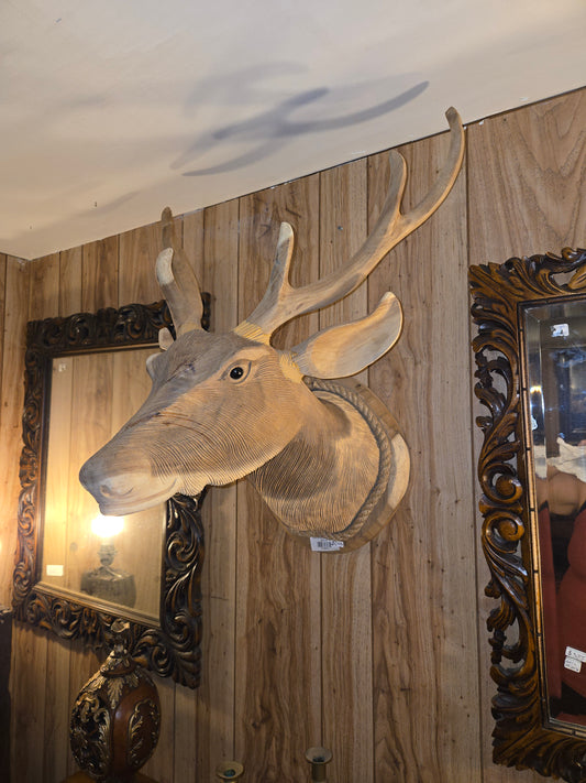 Hand carved Teak Wood Deer