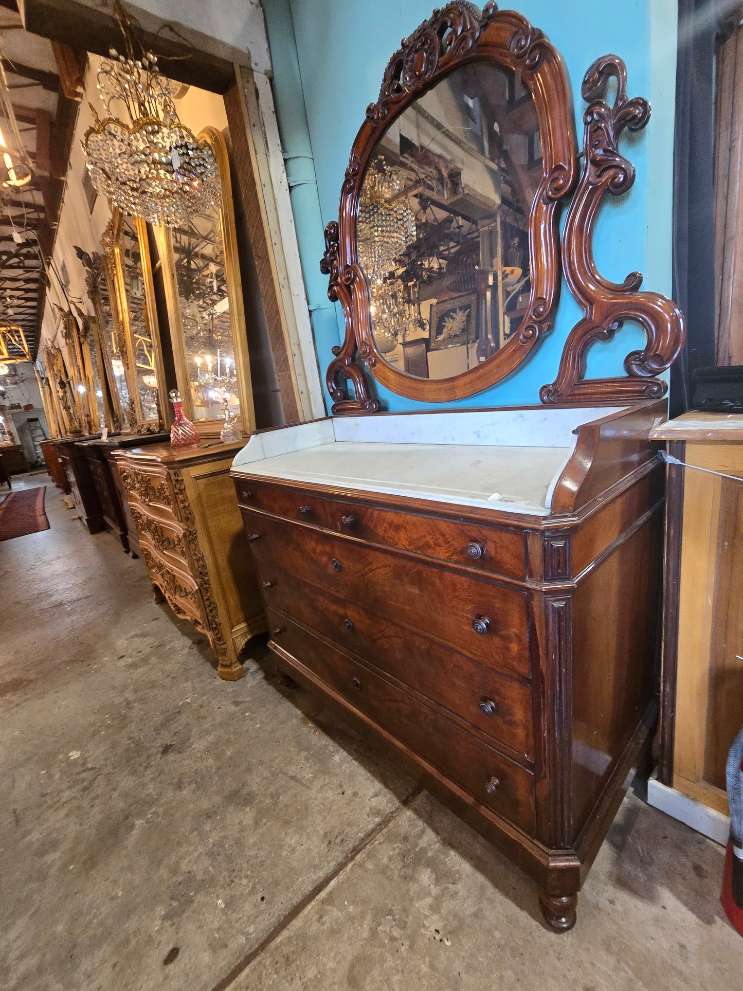 Late 1800s Rococo Vanity