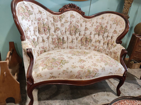 Mid 1800s Victorian style love seat