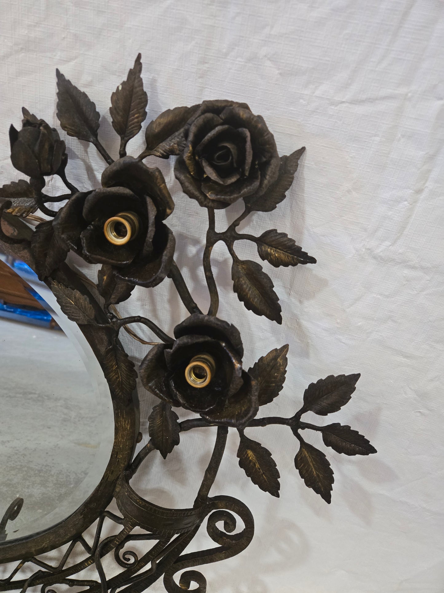 Early Century Art Nouveau Mirror with Lights