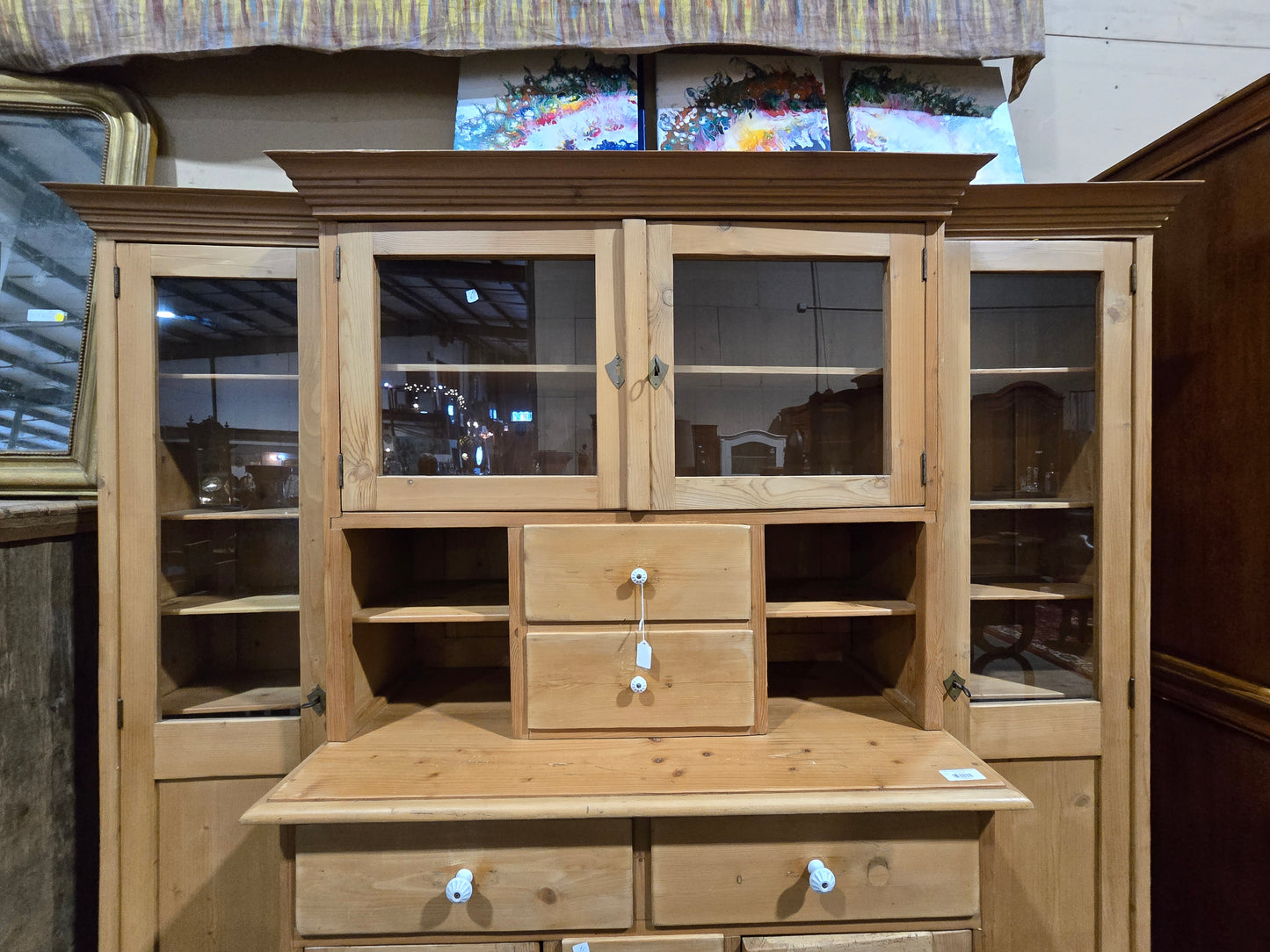 1880's German Pine Hutch