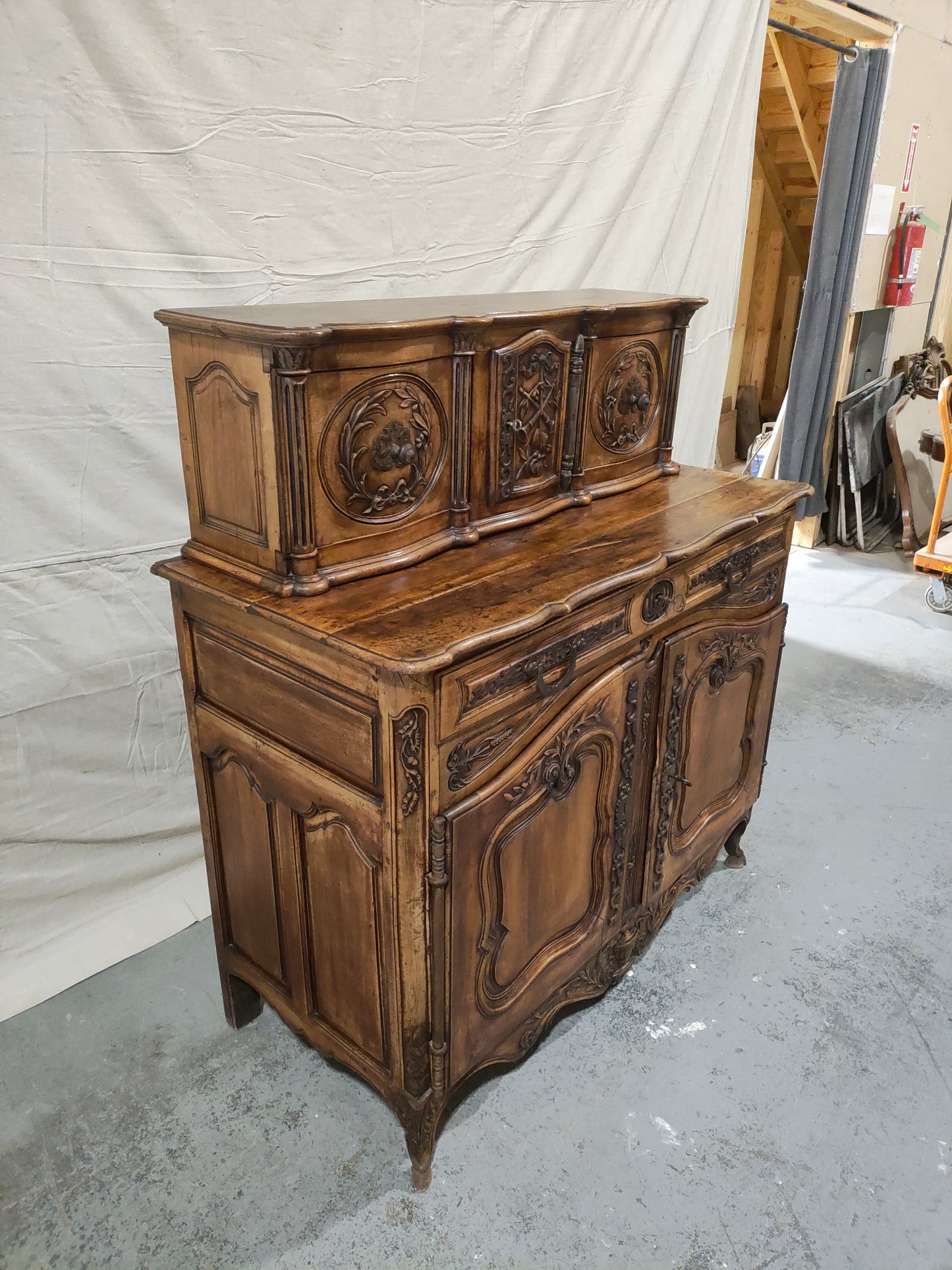 Mid-19th Century French Provincial Buffet à Deux Corps, Circa 1850