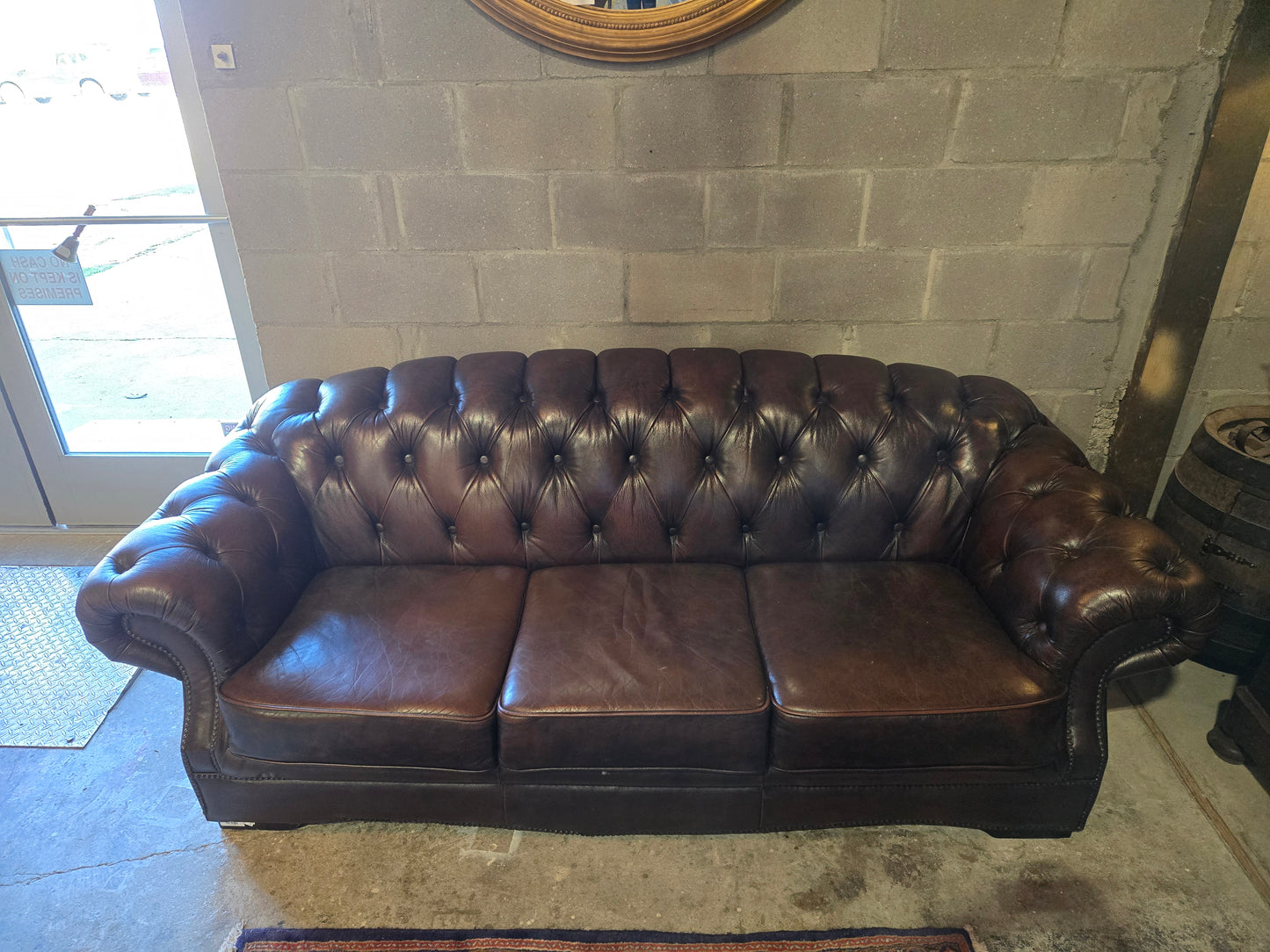 Early century Victorian chesterfield sofa