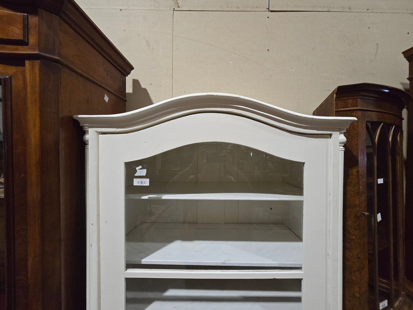 German Painted Display Cabinet