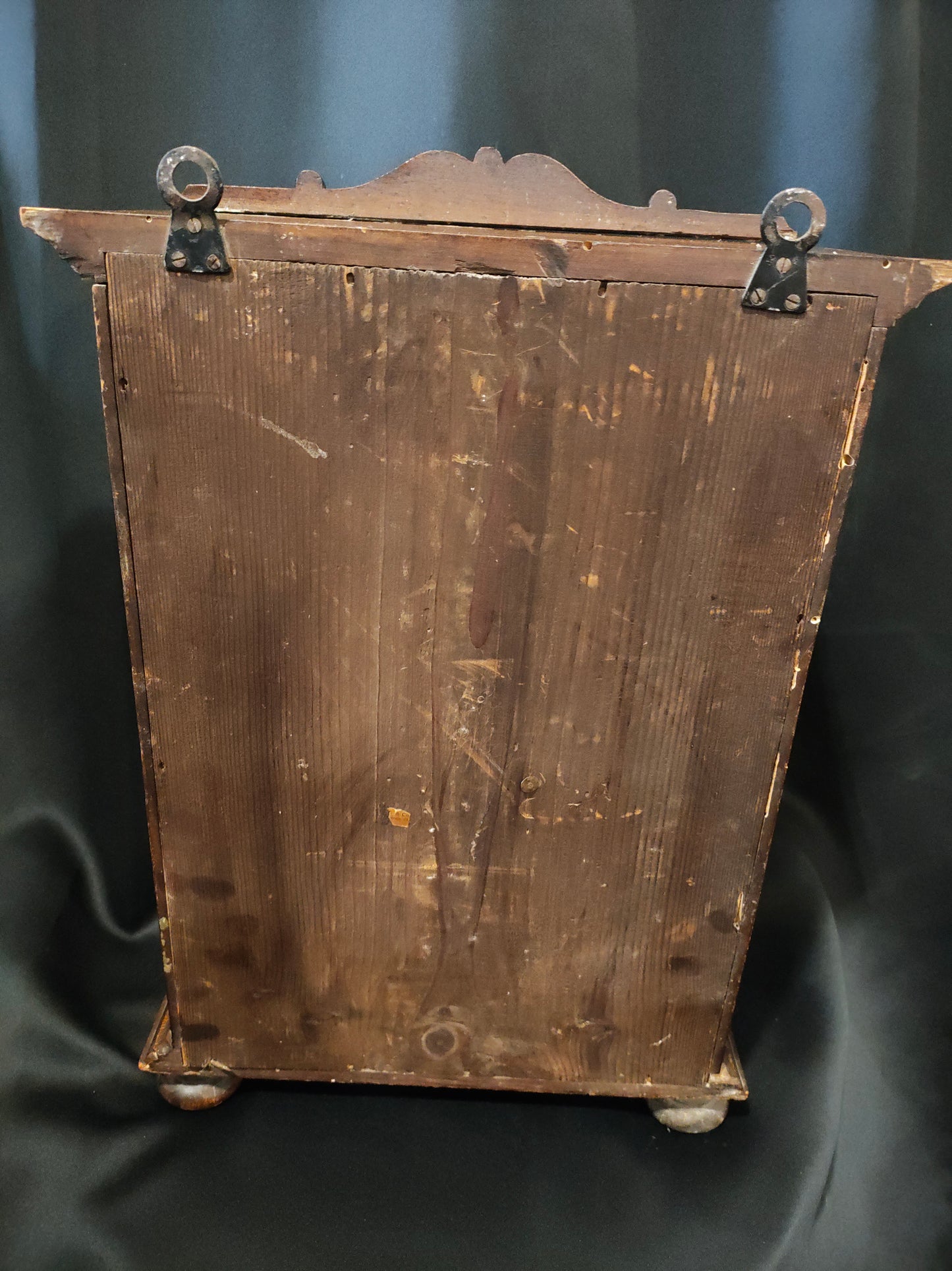 19th Century French Renaissance Revival Heraldic Knight Wall Cabinet / Comtoise Clock Case