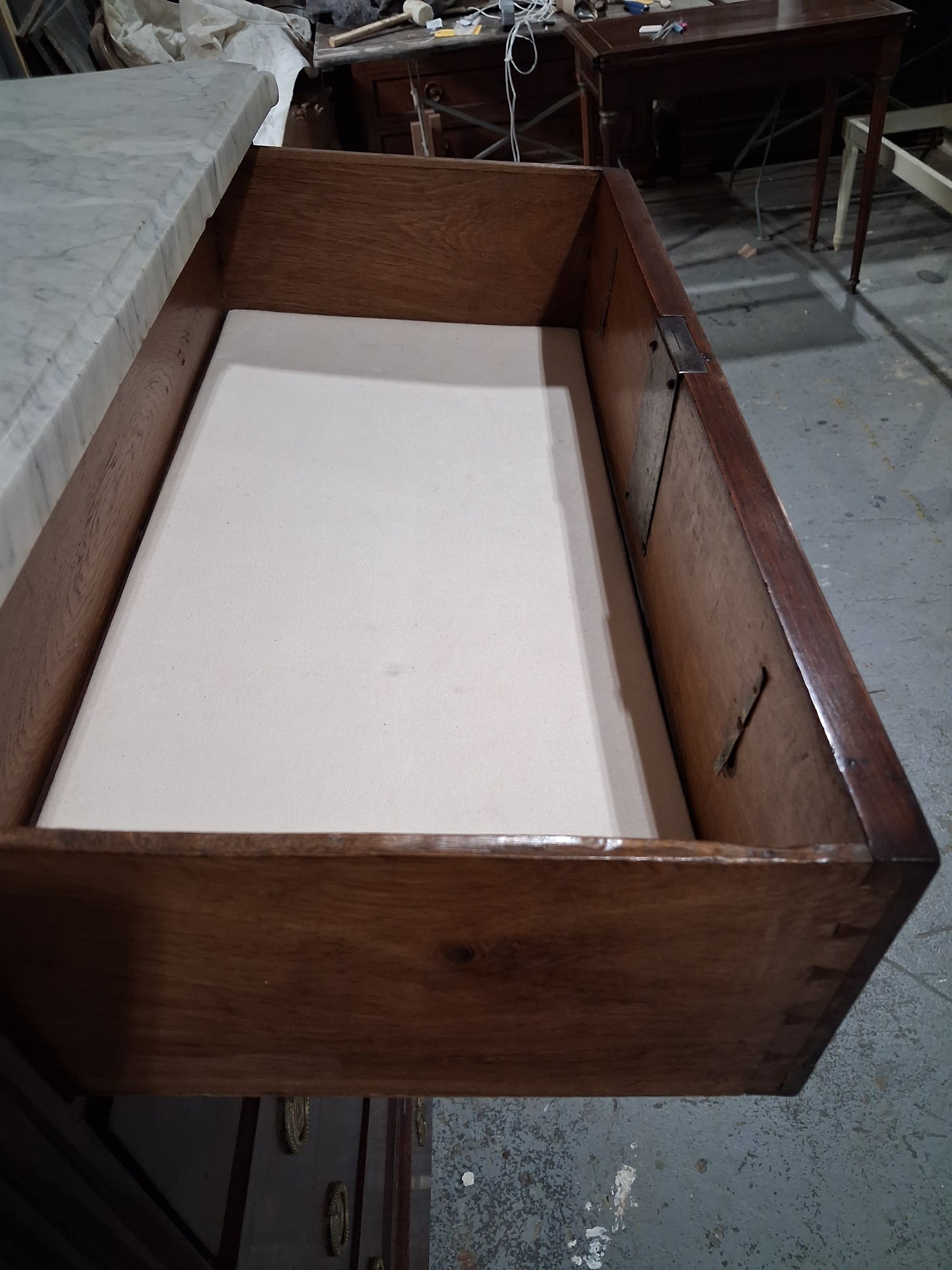 French Walnut Semainier Chest with Marble Top | Circa 1820–1840
