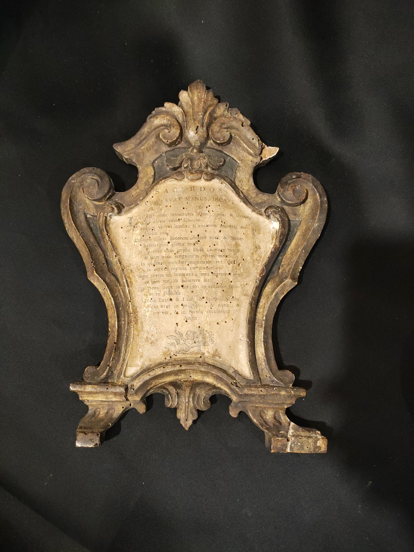 Pair of 18th Century Italian Baroque Giltwood Altar Prayer Tablets