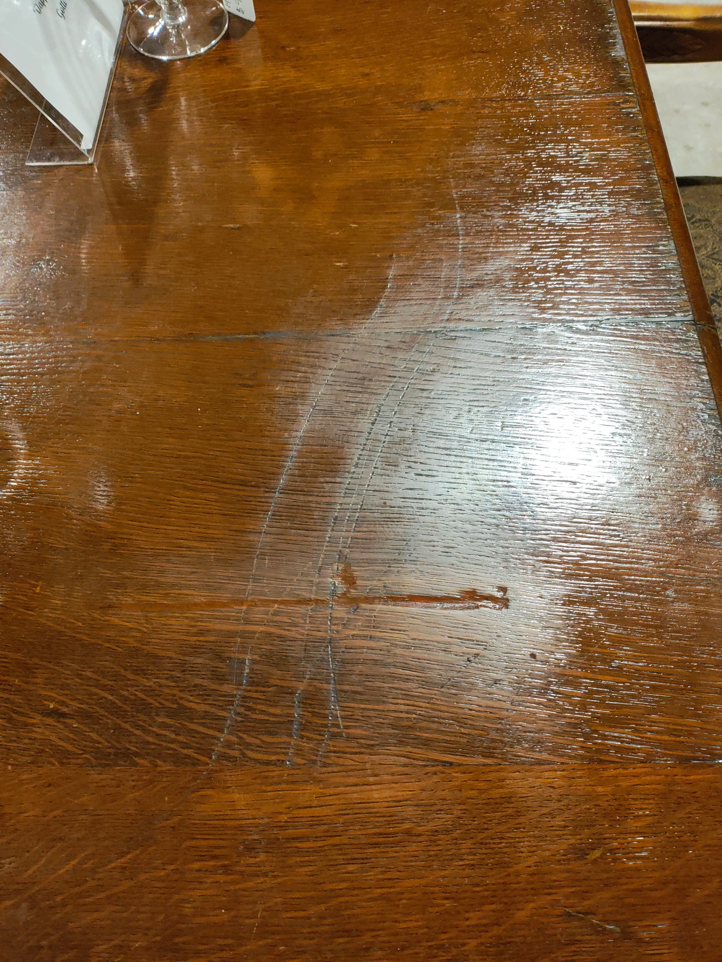 Late 1800s French oak farmhouse table