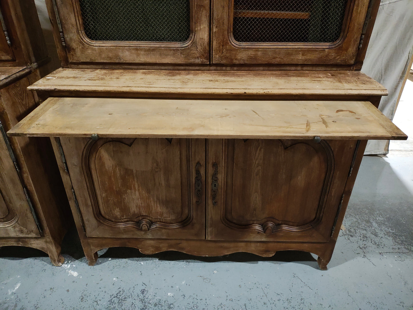Monumental Mid-20th Century French Provincial Bibliothèque Wall Unit