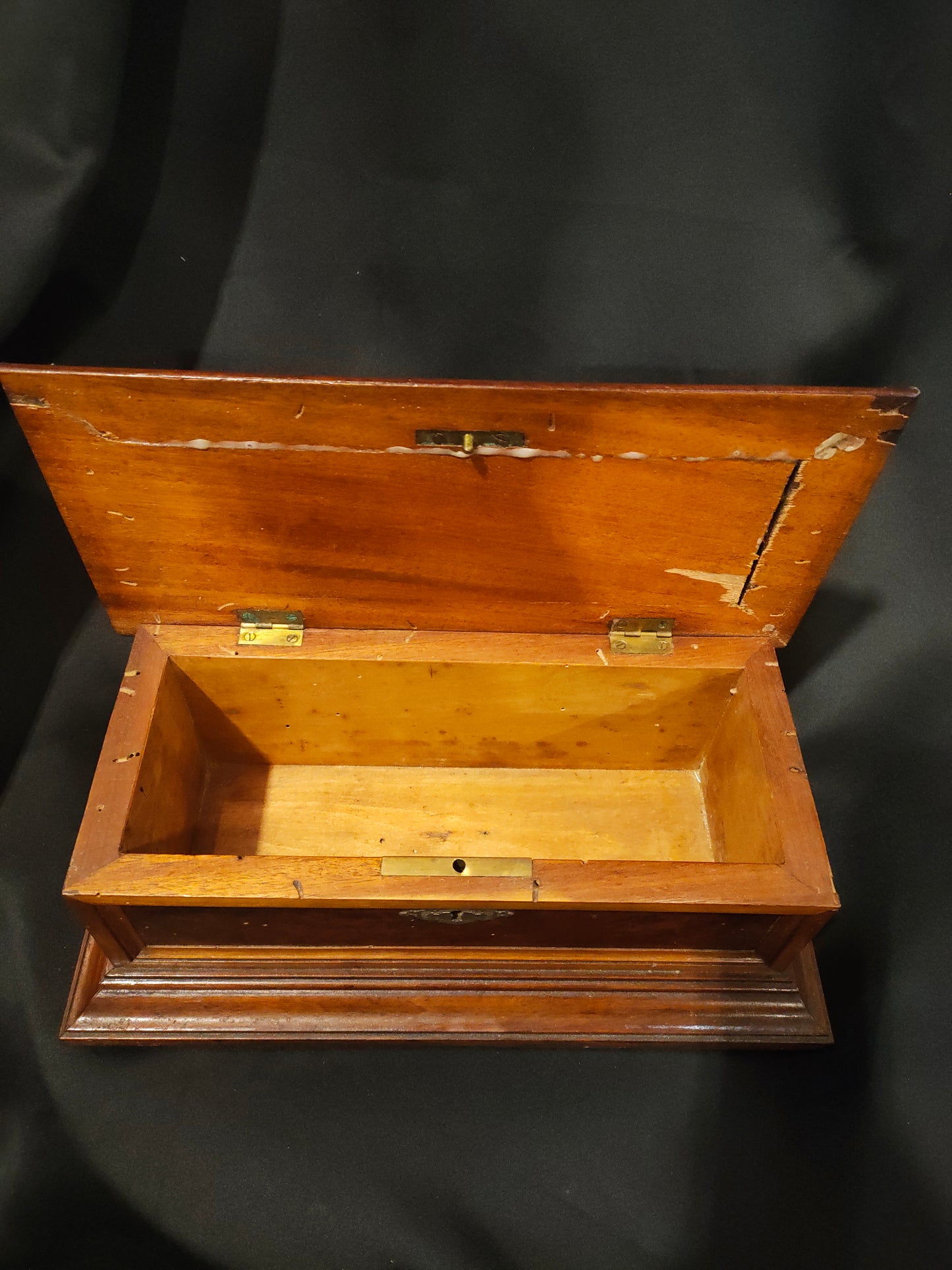 Victorian Burl Veneer Jewelry or Document Casket Box
